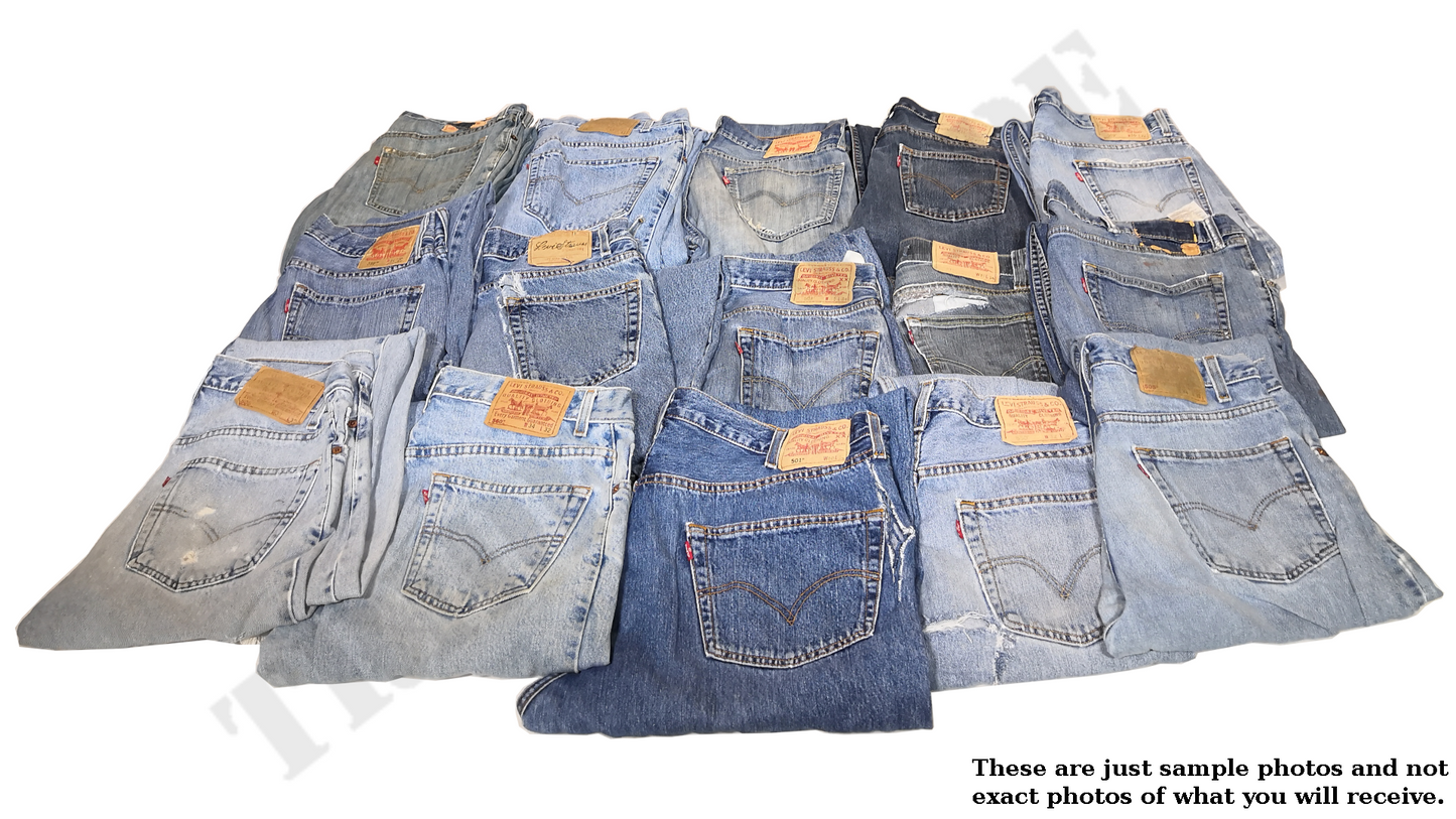 Wholesale / Joblot Levi 501 x10 Grade C Upcycling/Damaged/Distressed Levis