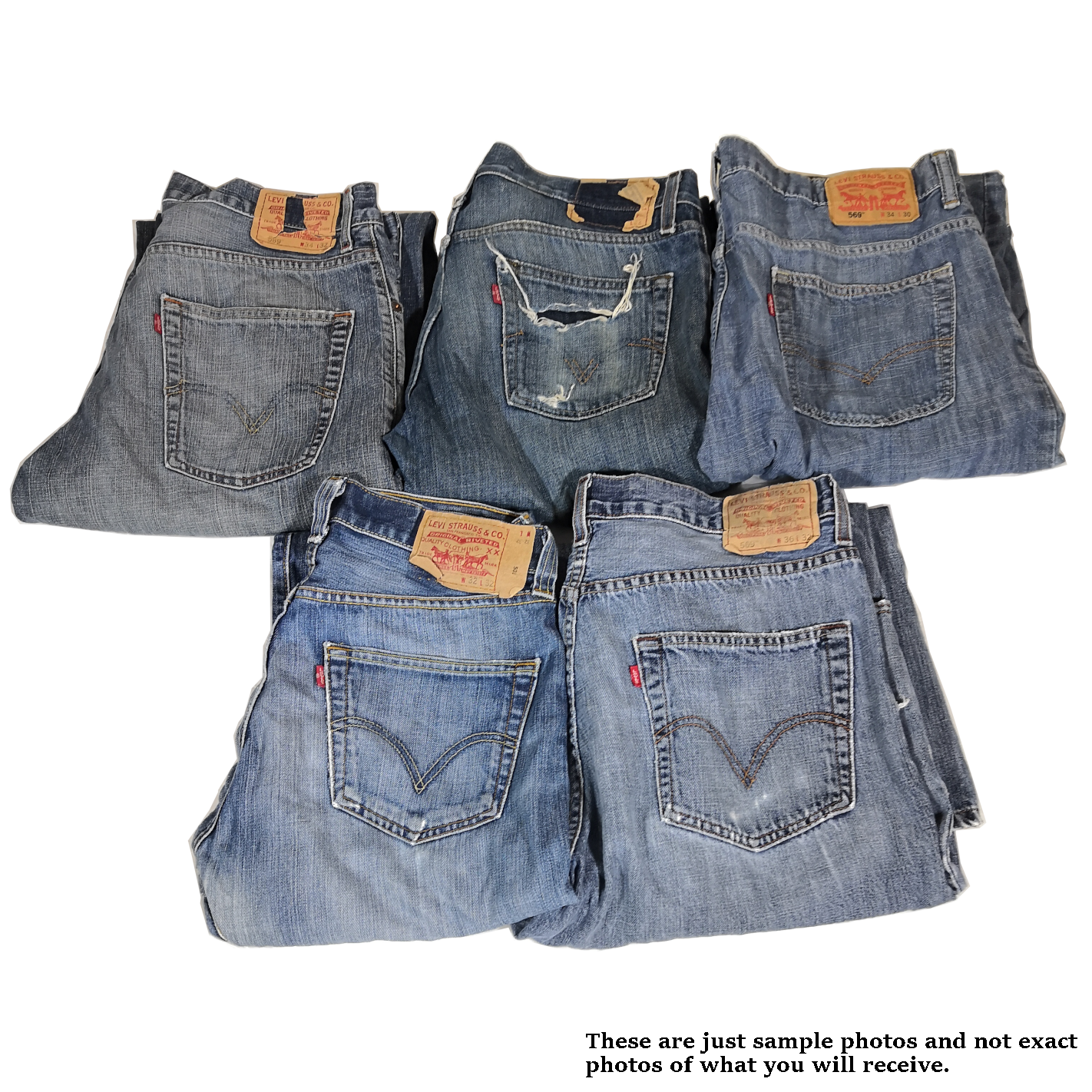 Wholesale / Joblot Levi 501 x10 Grade C Upcycling/Damaged/Distressed Levis