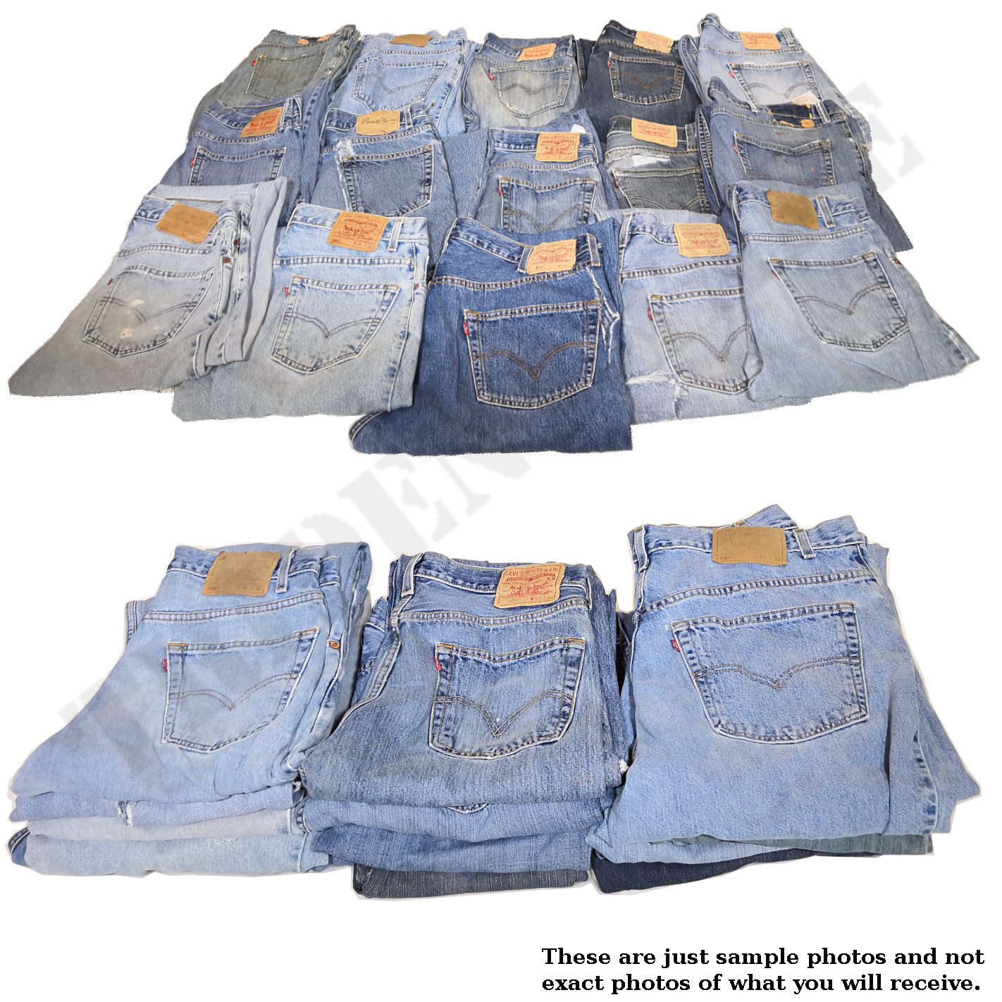 Wholesale / Joblot Levi 501 x10 Grade C Upcycling/Damaged/Distressed Levis