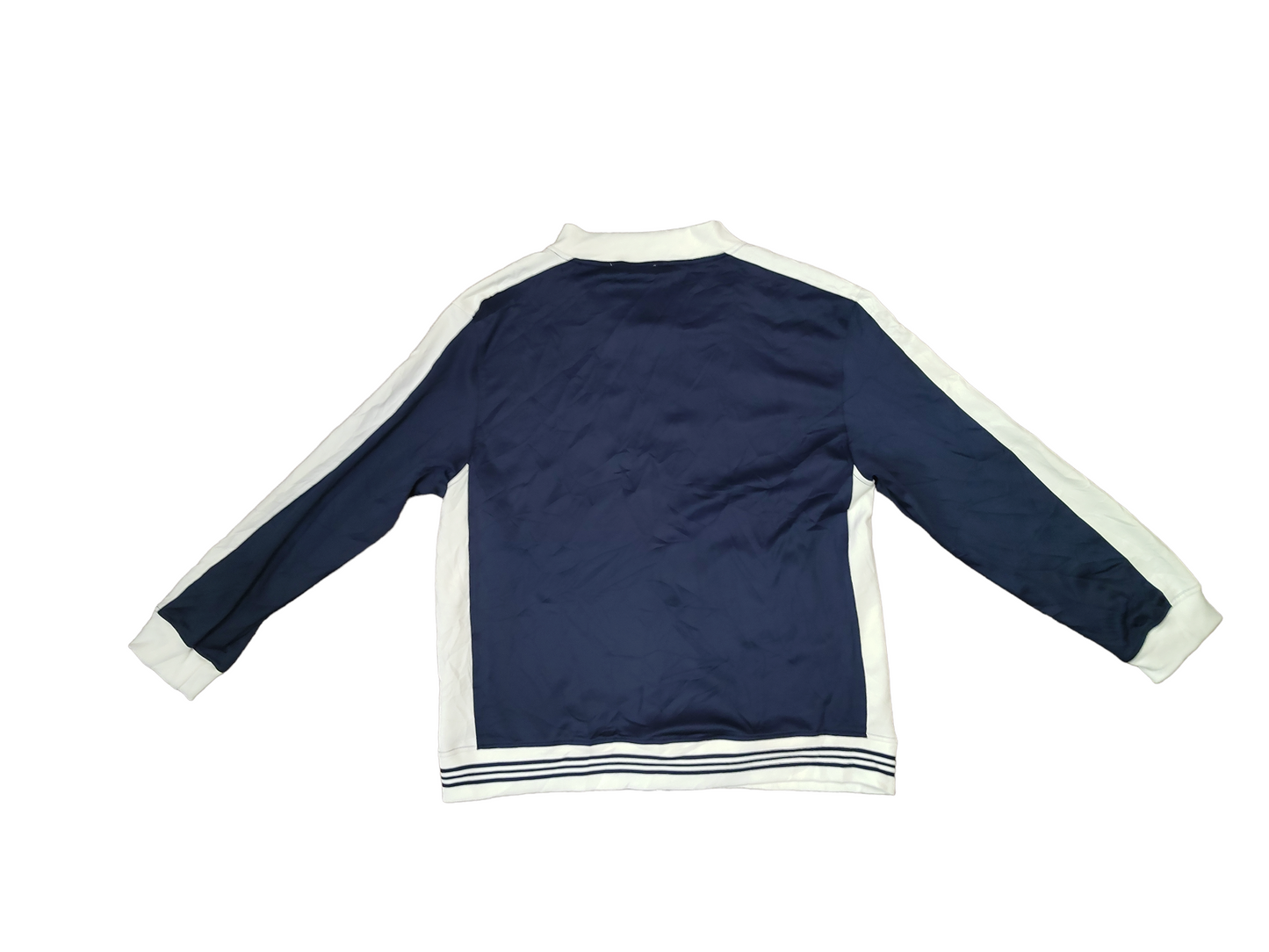 NIKE ZIP-UP JACKET XL DARK BLUE WHITE STRIPE RETRO OLD SCHOOL