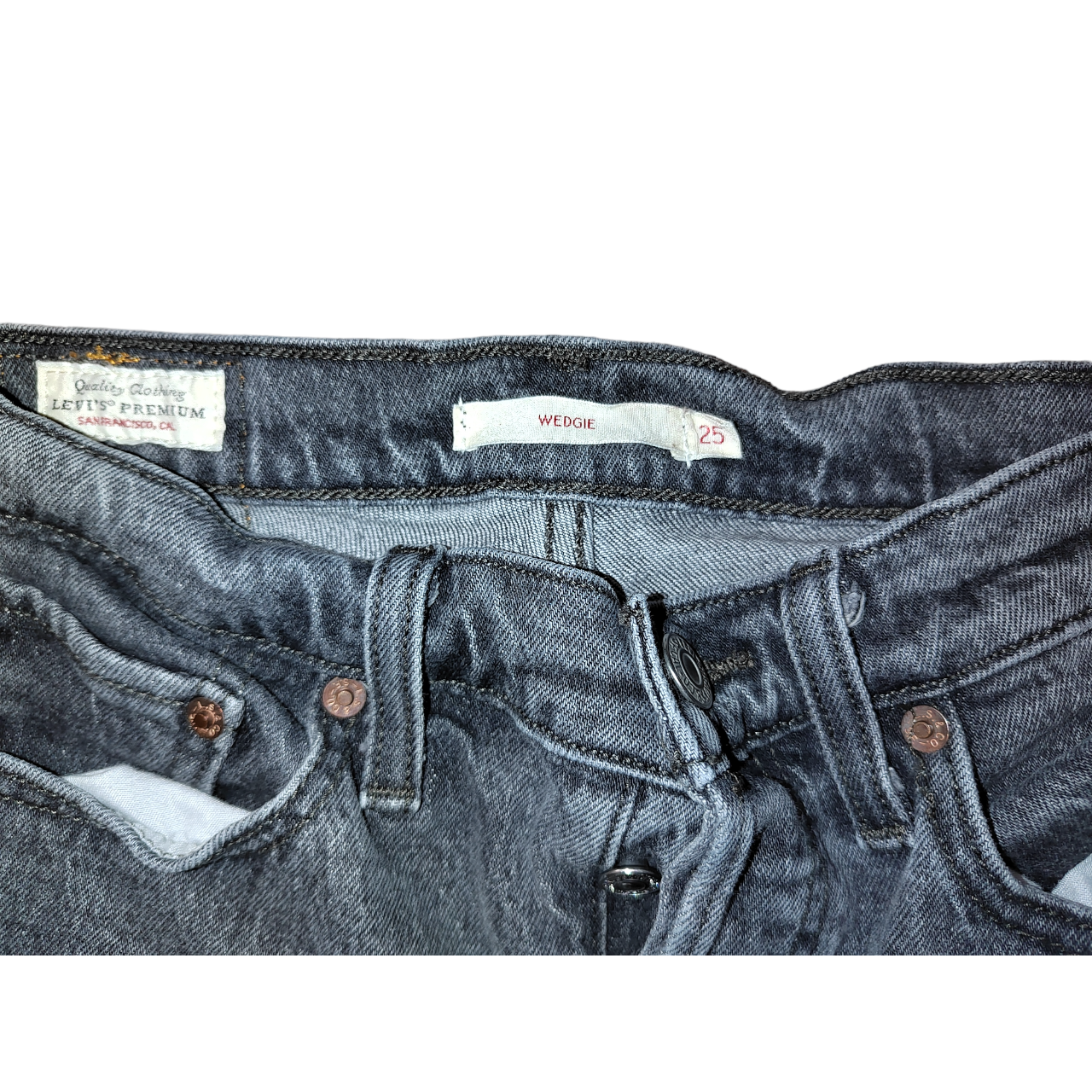 Levi's Wedgie Fit Grey Jeans W26 L28