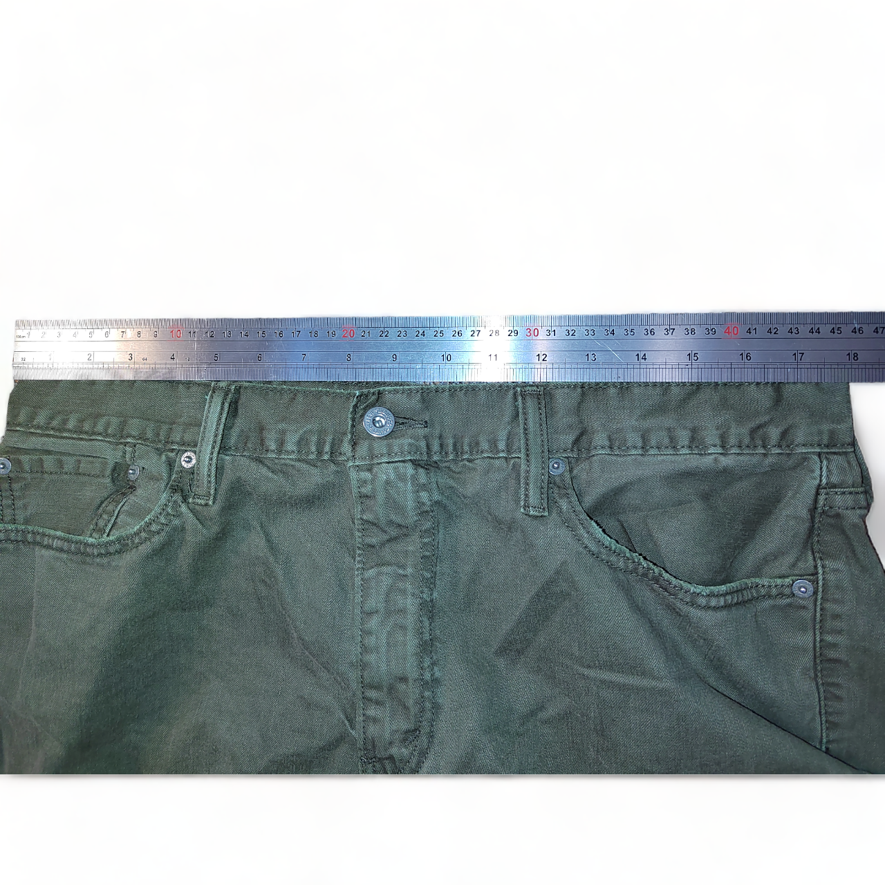 Levi's 514 Dark Green Straight Fit Jeans with Silver Tab W36 L34