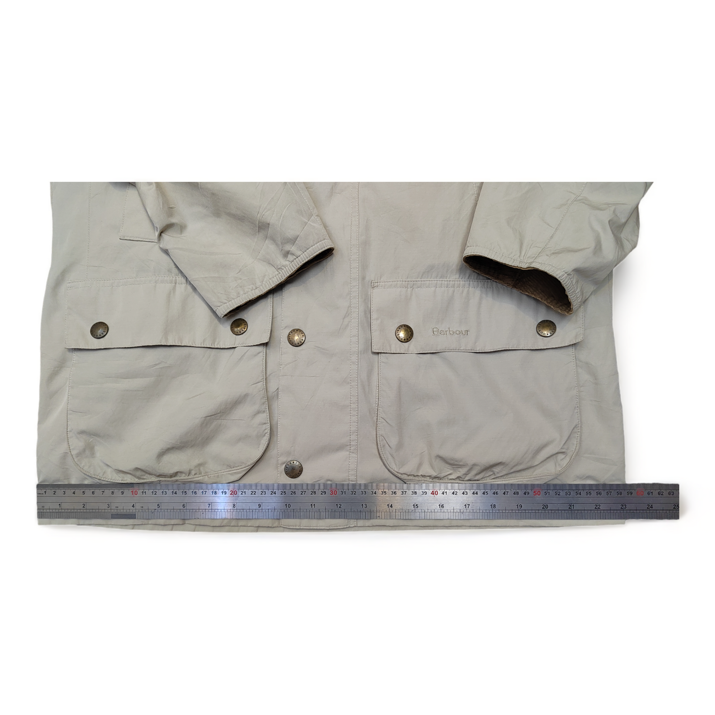 Barbour Jacket Medium Mens Beige Waterproof and Breathable Coat