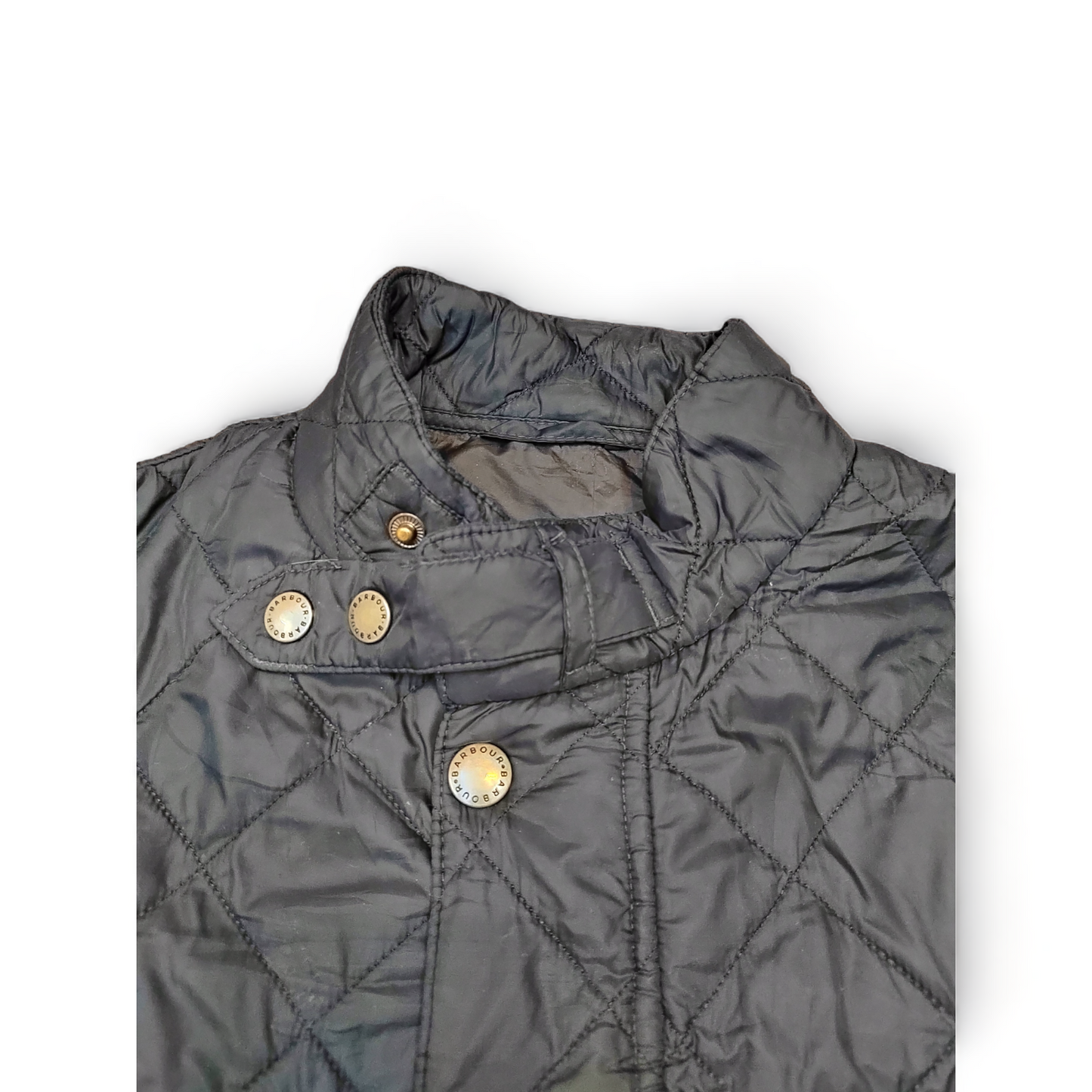 Barbour International Mens Small Jacket Black Coat Quilted