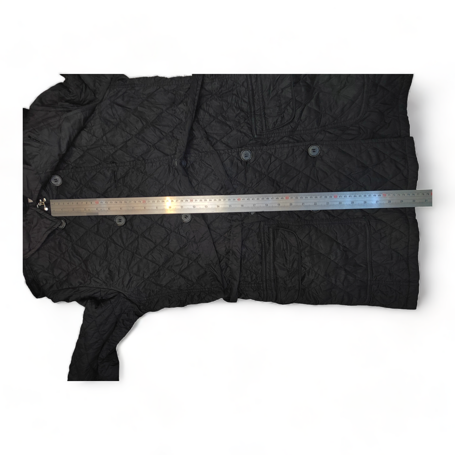 Barbour Jacket Womens Uk Size 12 Black Quilt Belt Zip UP Coat