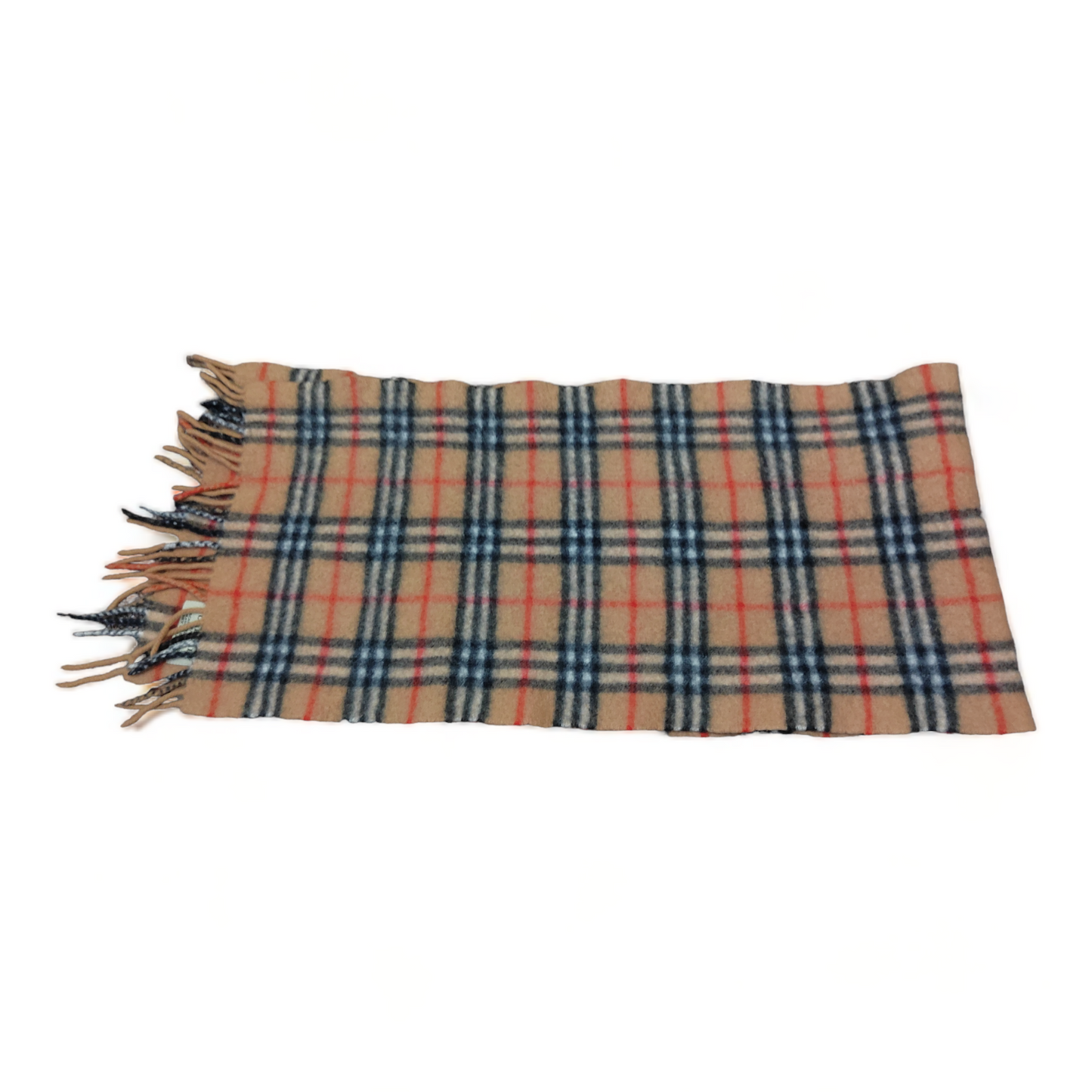 Burberry Scarf Cashmere / Wool Nova Check Beige Made In England