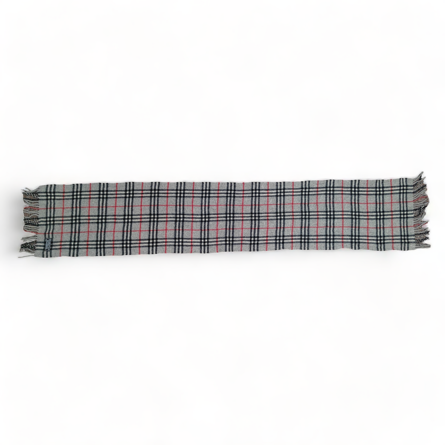 Burberry Grey 100% Lambswool Nova Check Grey Made In England