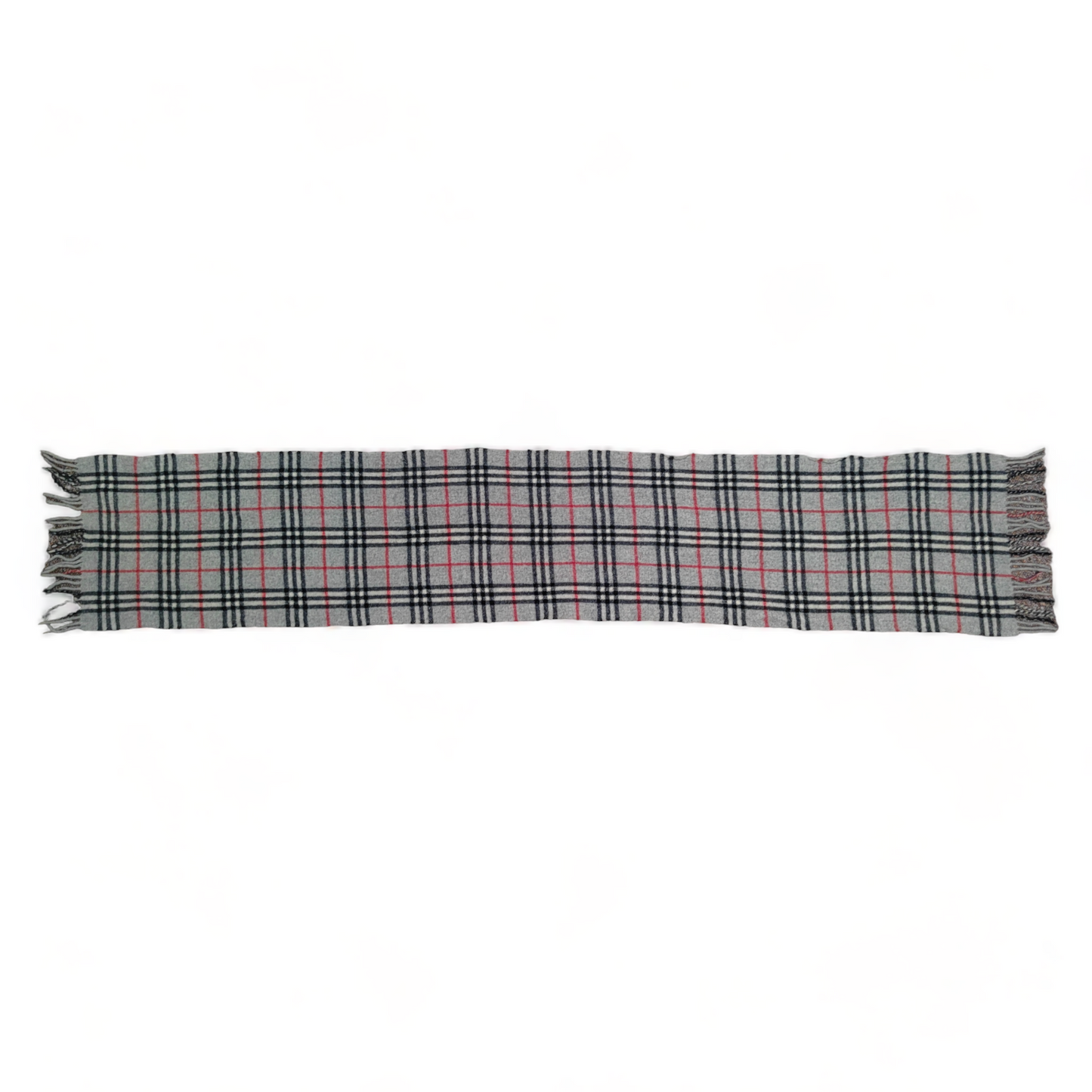 Burberry Grey 100% Lambswool Nova Check Grey Made In England