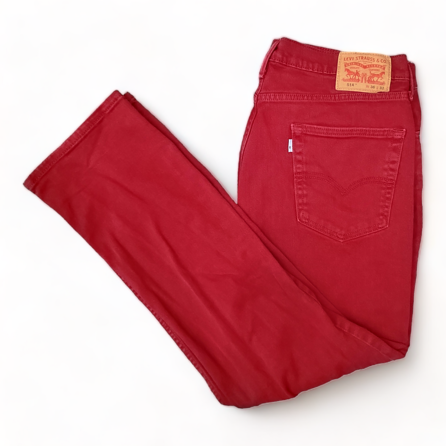 Levi 514 W36 Mens Red – 36 x 32 – Straight - Levis