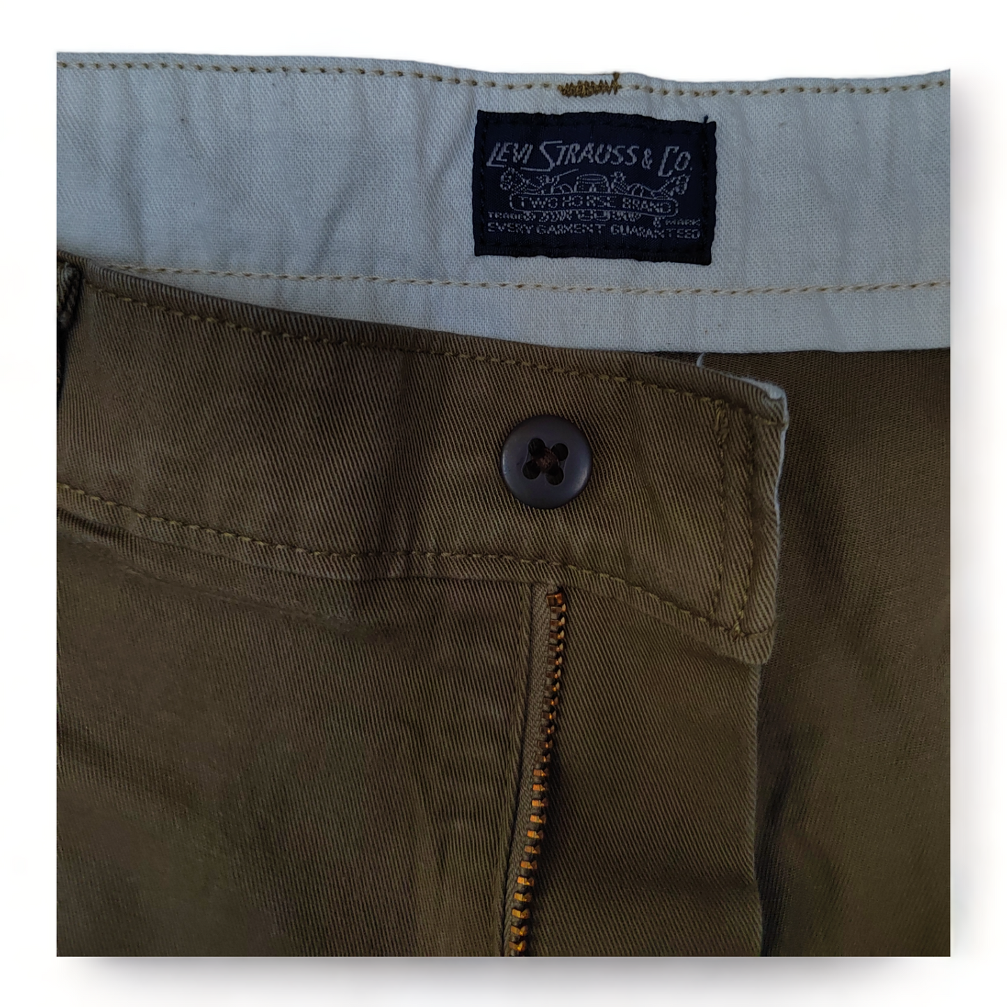 Levi Chino Mens W38 Tan – 38 x 32 – Two Horse Brand – Levis Jeans