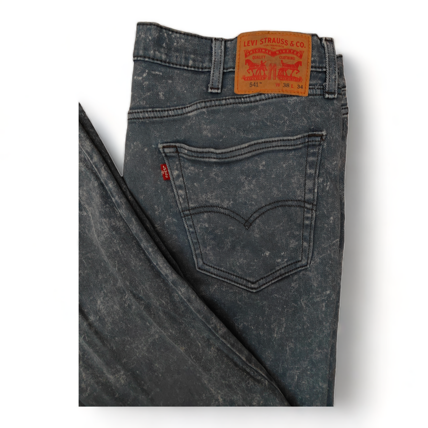 Levi 514 Mens W38 Blue Acid Wash 38 x 33 – Regular Straight – Levis