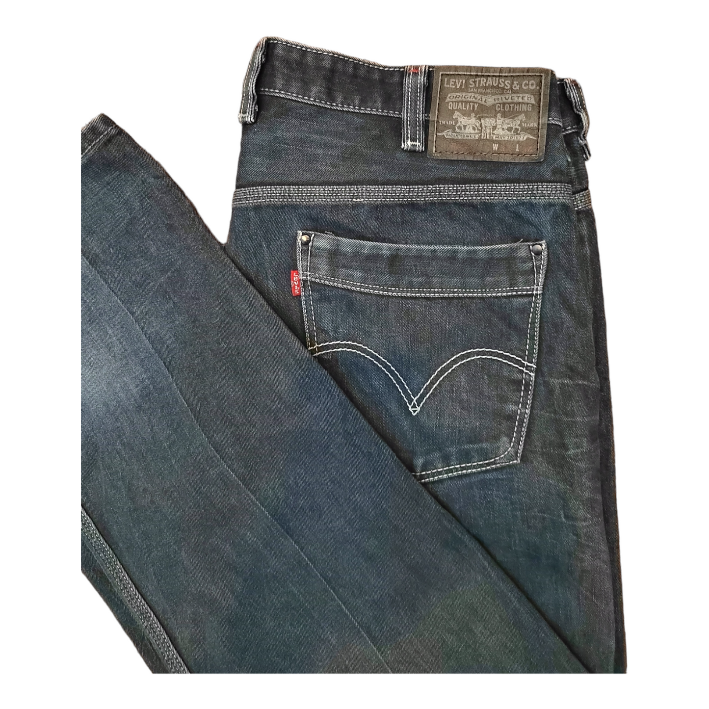 Levi 569 Mens W39 – Dark Blue – 39 x 32 – Black Label – Loose Straight Fit -  Levis Jeans