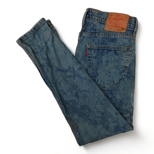 Levi 512 Women’s W32 Acid Wash Blue – 32 x 29 – Levis Jeans