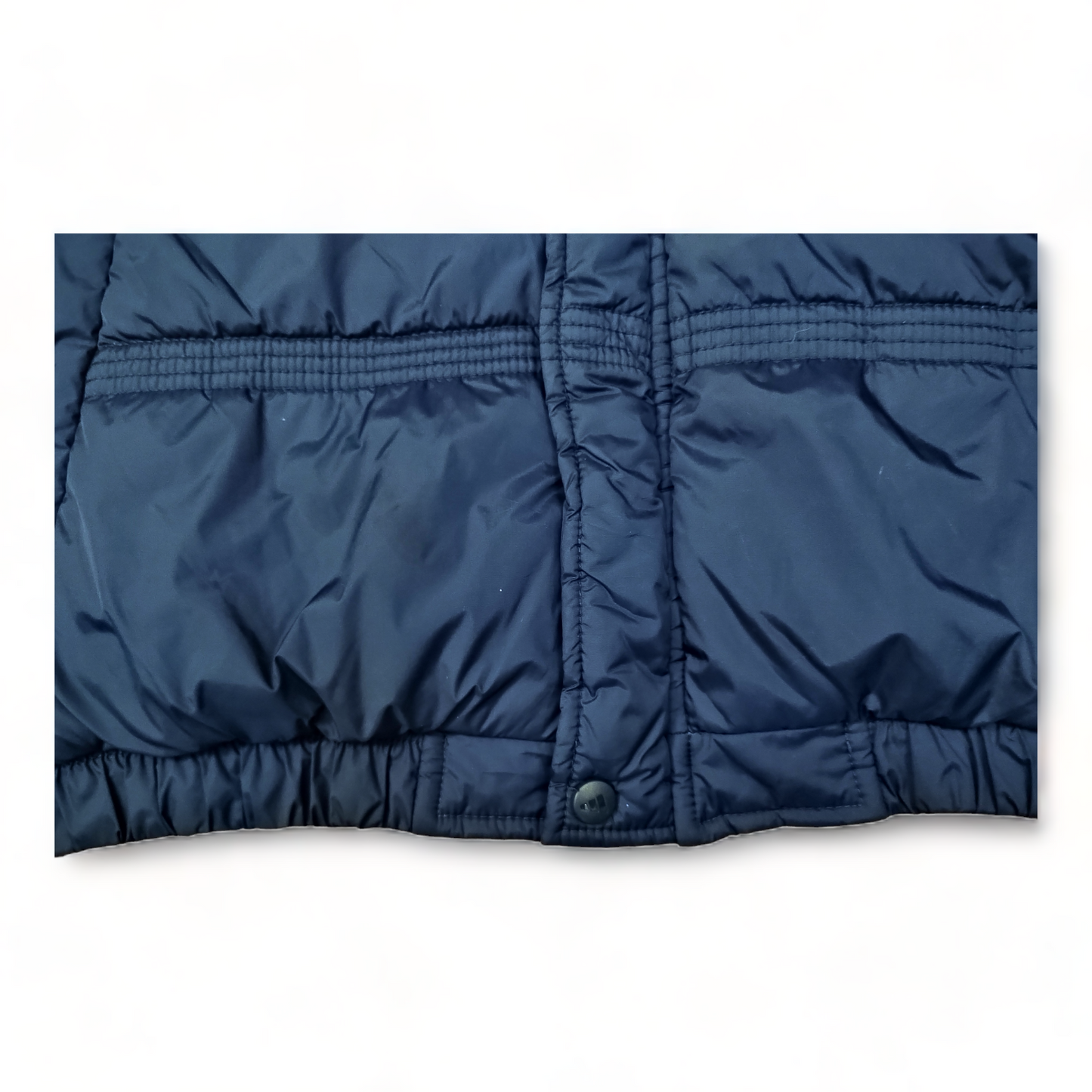 ADIDAS Mens Large Puffer Jacket Blue Zip-Up 90s