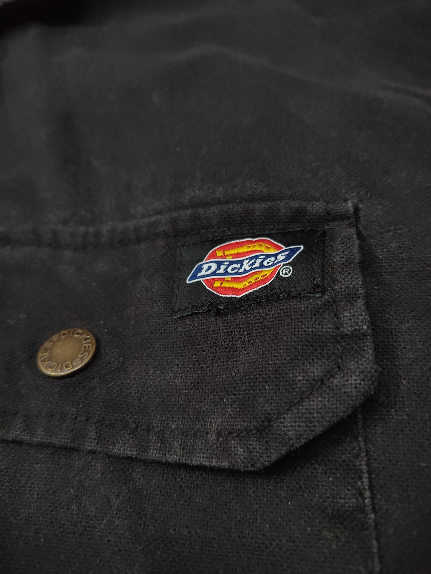 DICKIES Work Jacket Mens XL Black Zip-up Hooded Extra Large