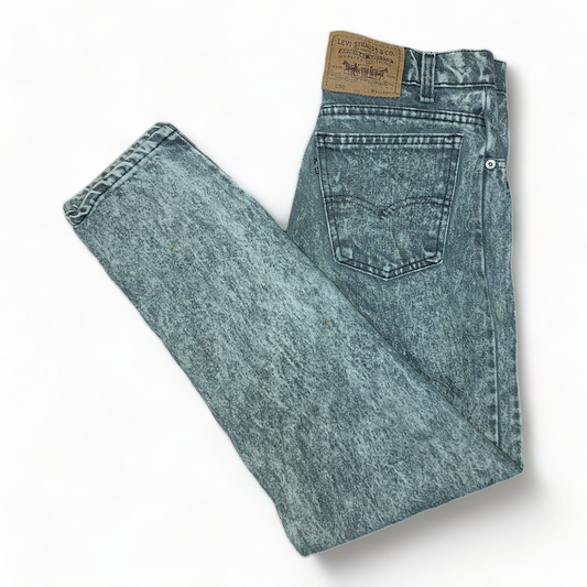 Levi 550 Mens W31 Acid Wash Grey – 31 x 30 – Relaxed Fit -   Black Label – Levis Jeans