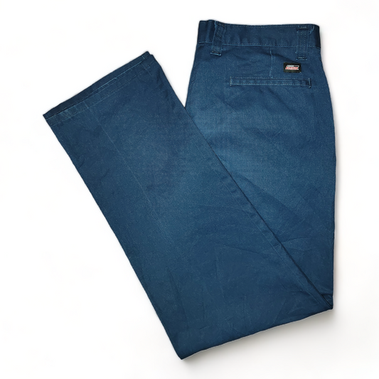 Dickies Genuine Mens W35 Navy Blue – 35 x 31 – Straight Leg – Trousers