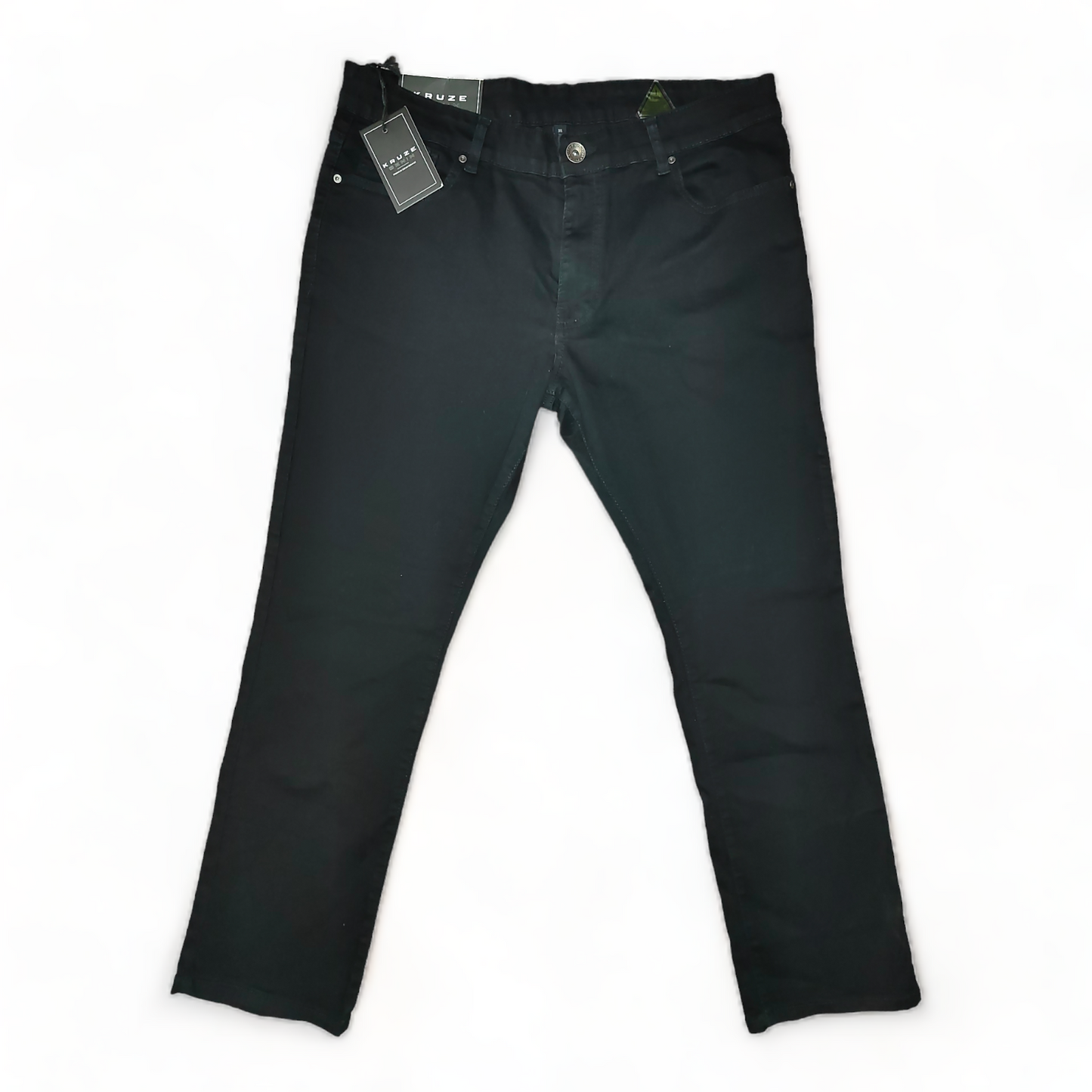 Kruze Denim Jeans Mens W37 Black – 37 x 29 – Slim Fit