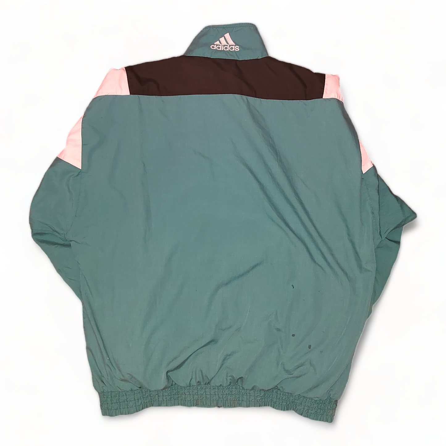 Adidas Windbreaker Mens Small Teal 90s Zip Up Jacket