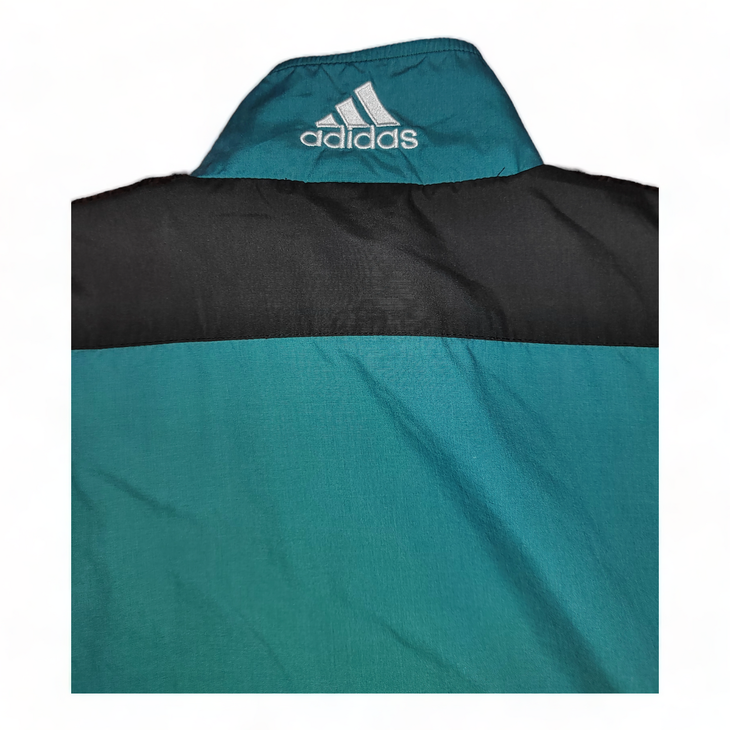 Adidas Windbreaker Mens Small Teal 90s Zip Up Jacket