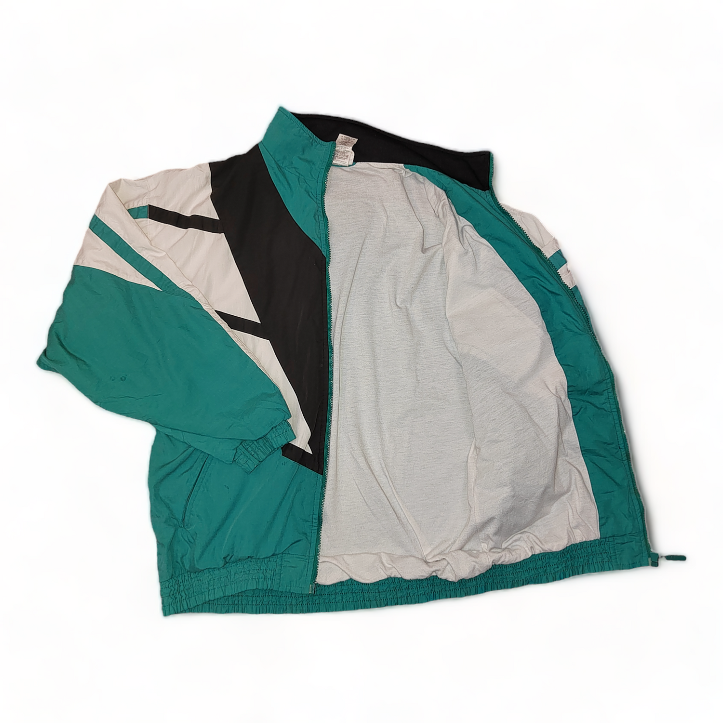 Adidas Windbreaker Mens Small Teal 90s Zip Up Jacket