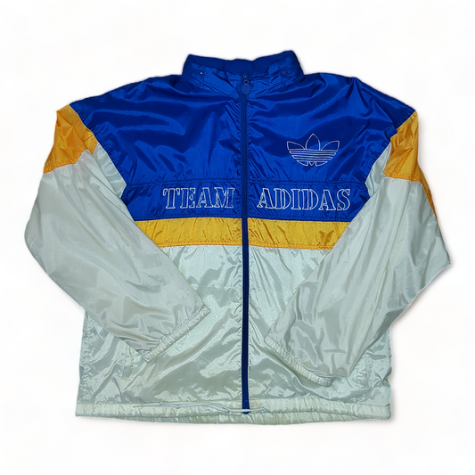 Adidas Windbreaker Mens Large Blue White – 80’s Vintage - L