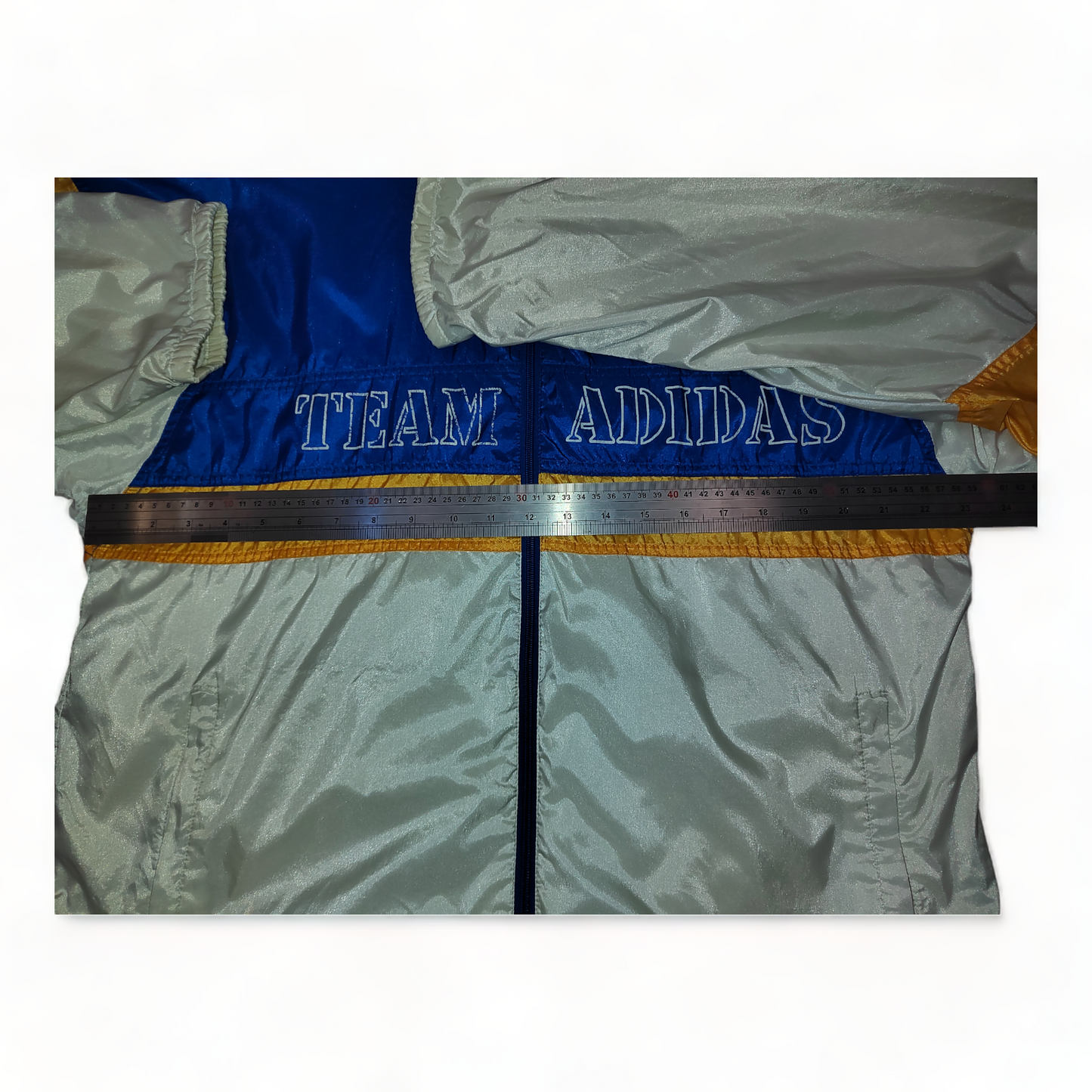 Adidas Windbreaker Mens Large Blue White – 80’s Vintage - L