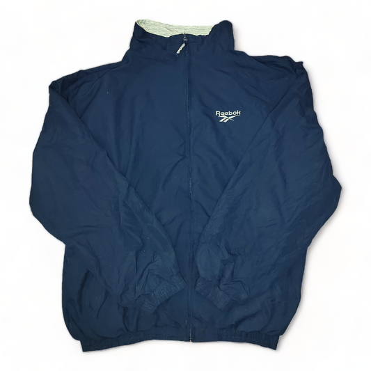 Reebok Jacket Mens Navy Blue Size 2XL – 90s Vintage