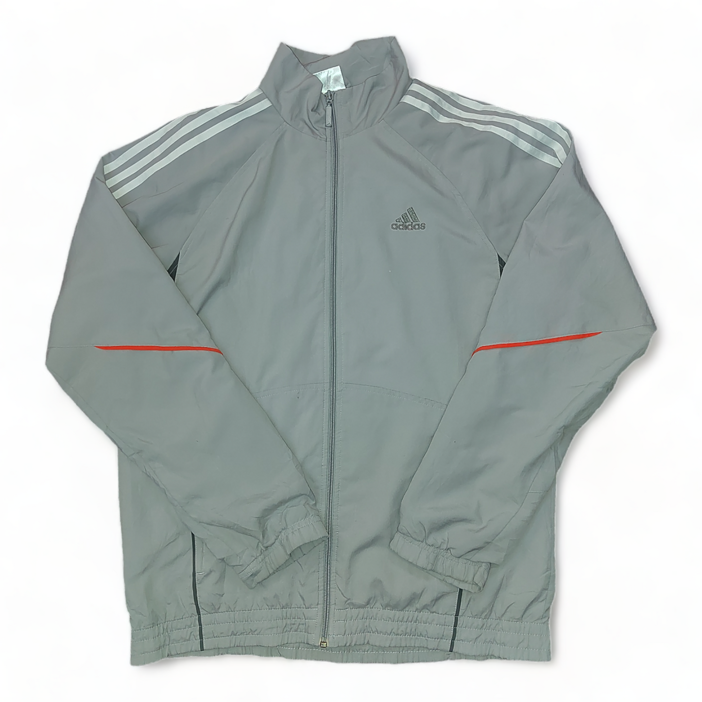 Adidas Windbreaker Mens Large Grey Coat