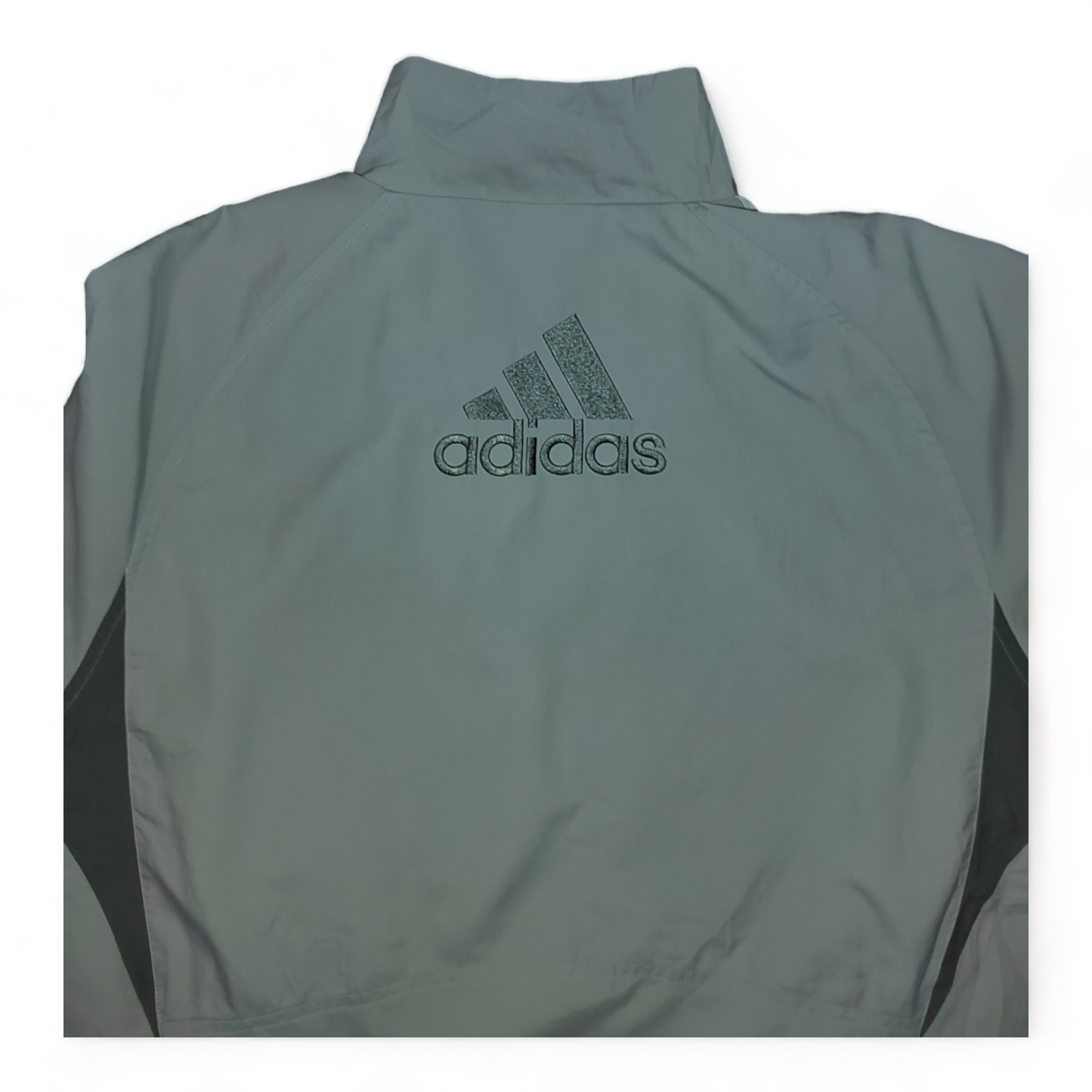 Adidas Windbreaker Mens Large Grey Coat