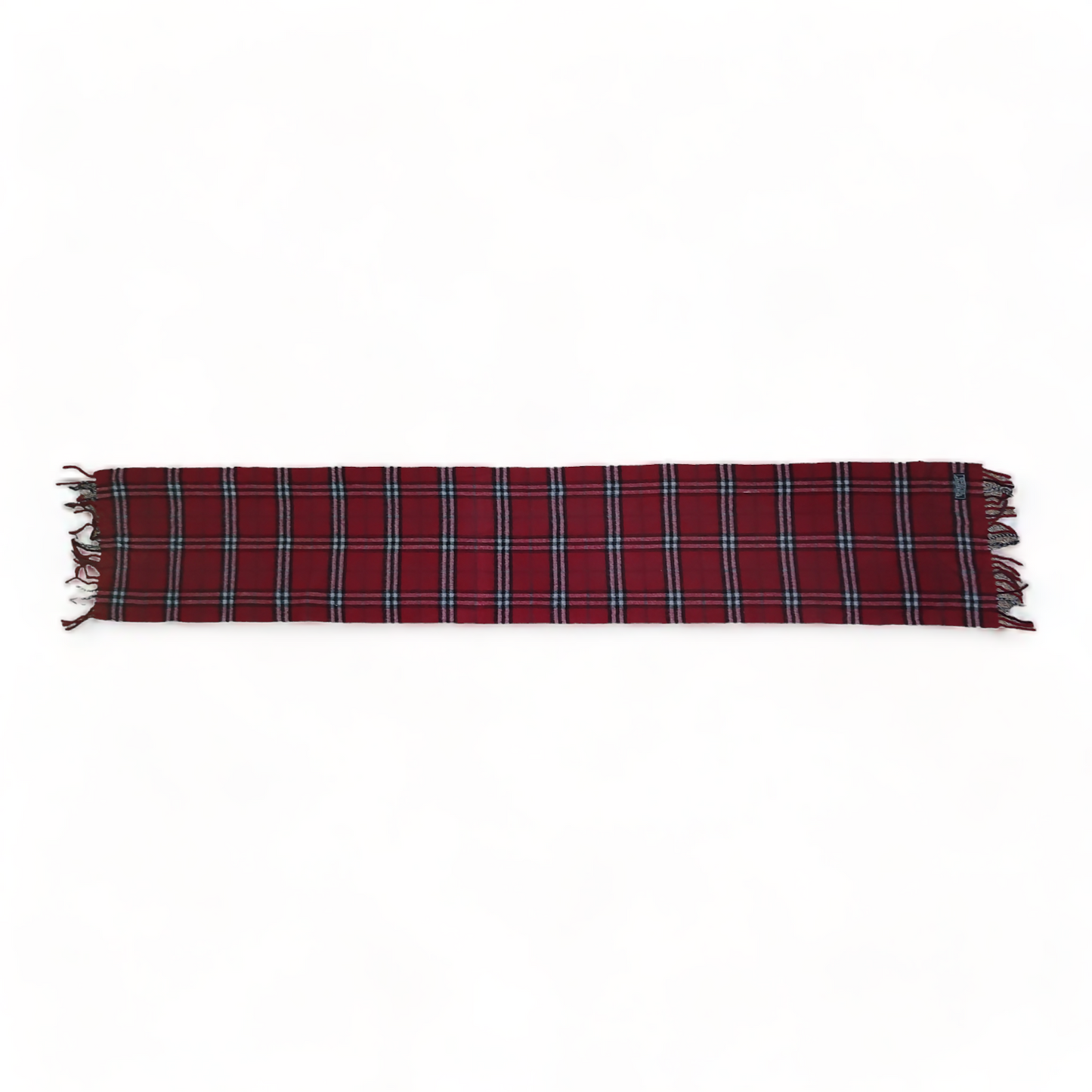 Burberry Scarf Cashmere Nova Check Red London Made In England