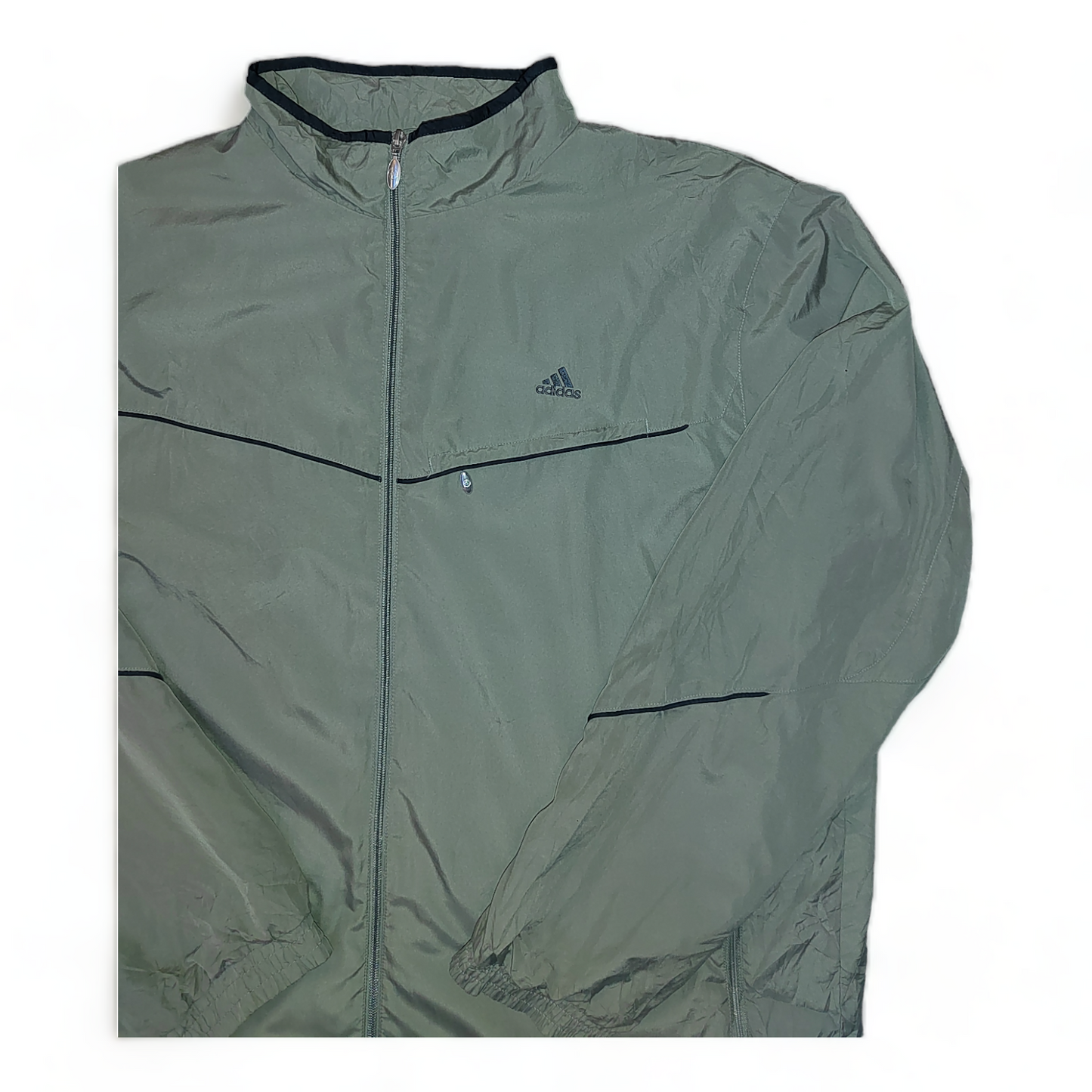 Adidas Windbreaker Grey Mens XXL Zip Up 2XL