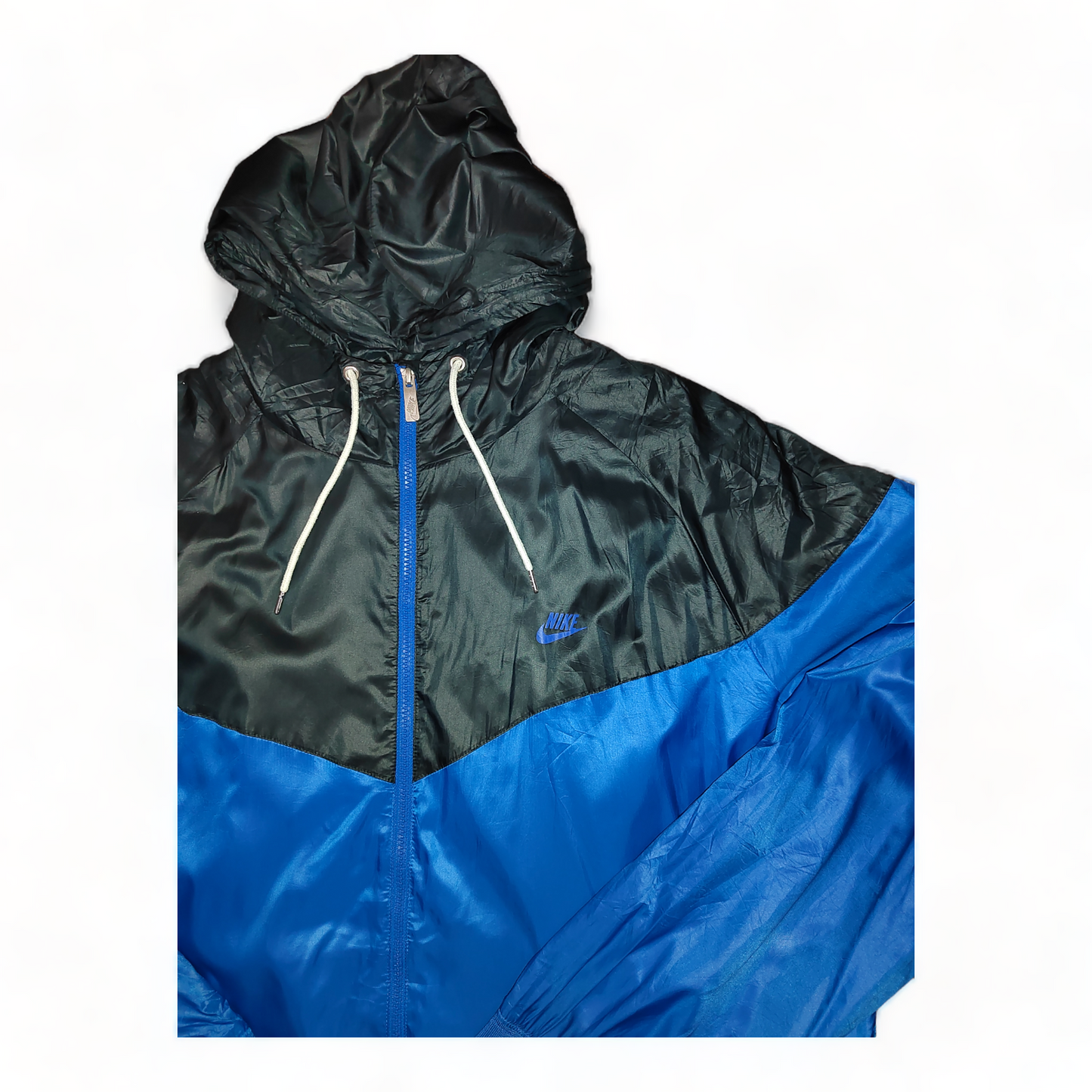 Nike Coat Mens XXL Black and Blue Zip Up Waterproof