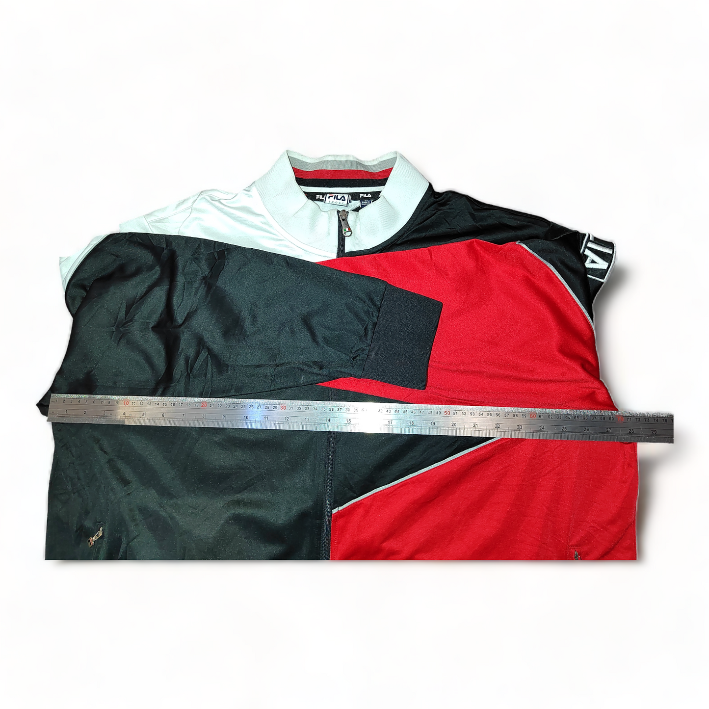 Fila Track Jacket Mens XXL Black and Red ITALIA