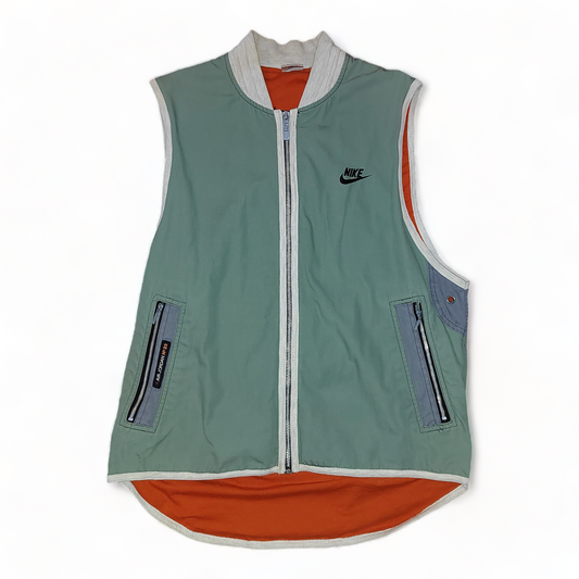 Vintage Nike Mens Small Air Jordan 23 Bodywarmer Gilet Green Zip Up – 90’s Vintage