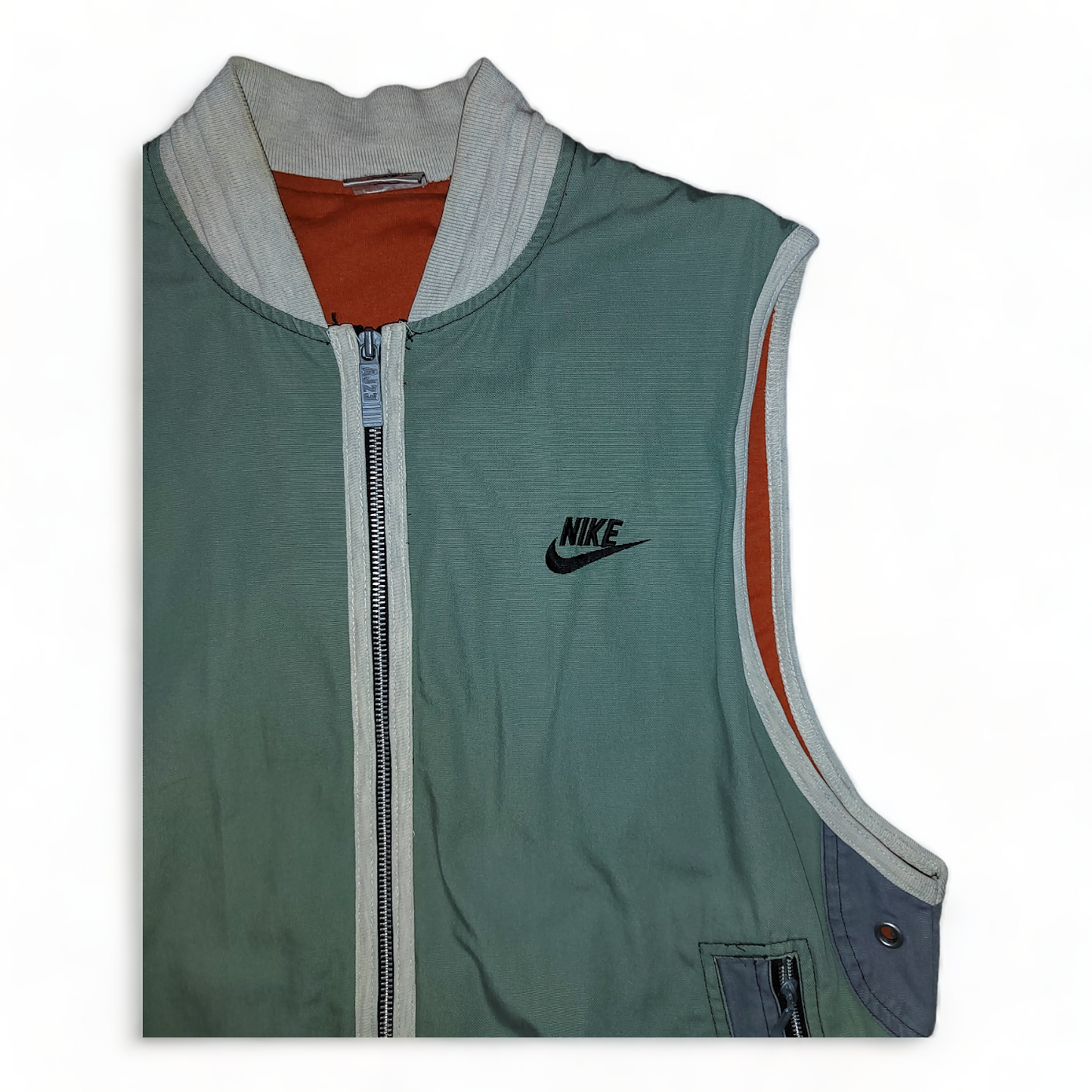 Vintage Nike Mens Small Air Jordan 23 Bodywarmer Gilet Green Zip Up – 90’s Vintage