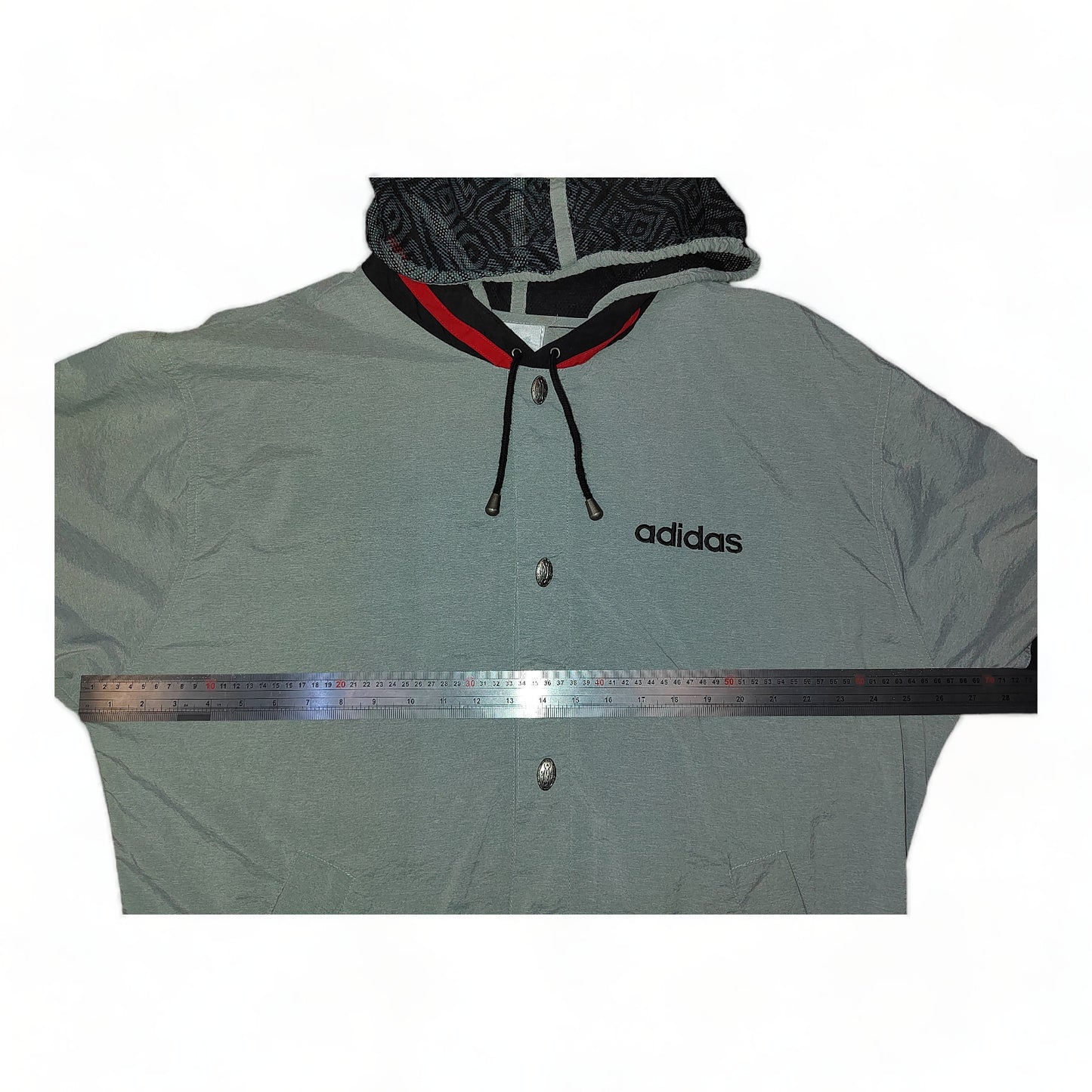 Adidas Wasit Jacket Jersy Mens Extra Large Grey Button Up Hooded