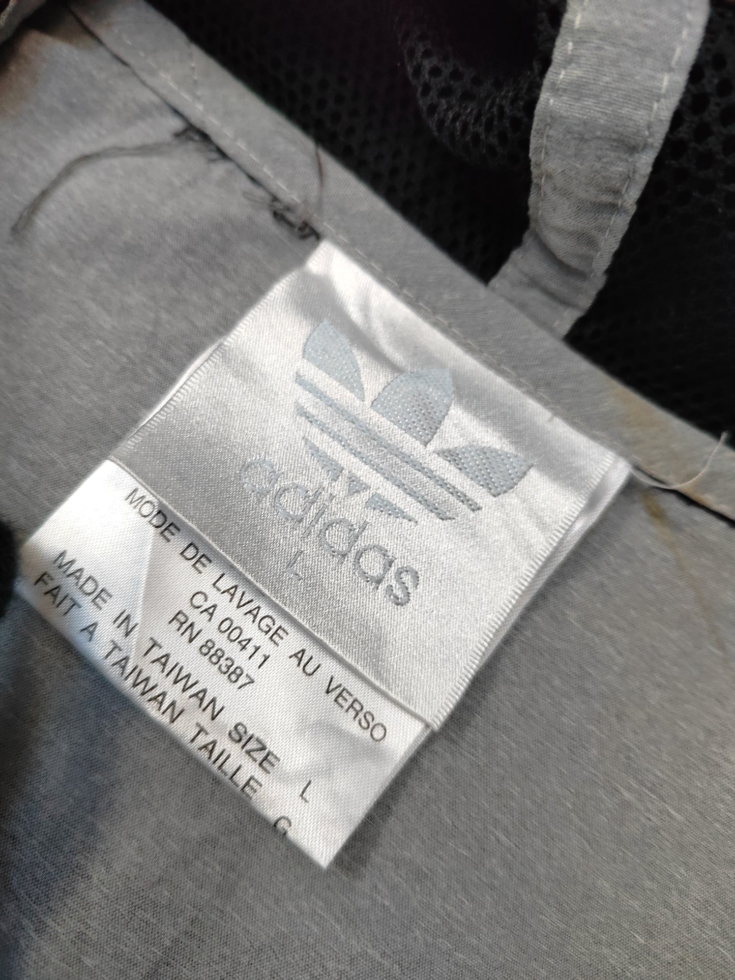 Adidas Wasit Jacket Jersy Mens Extra Large Grey Button Up Hooded