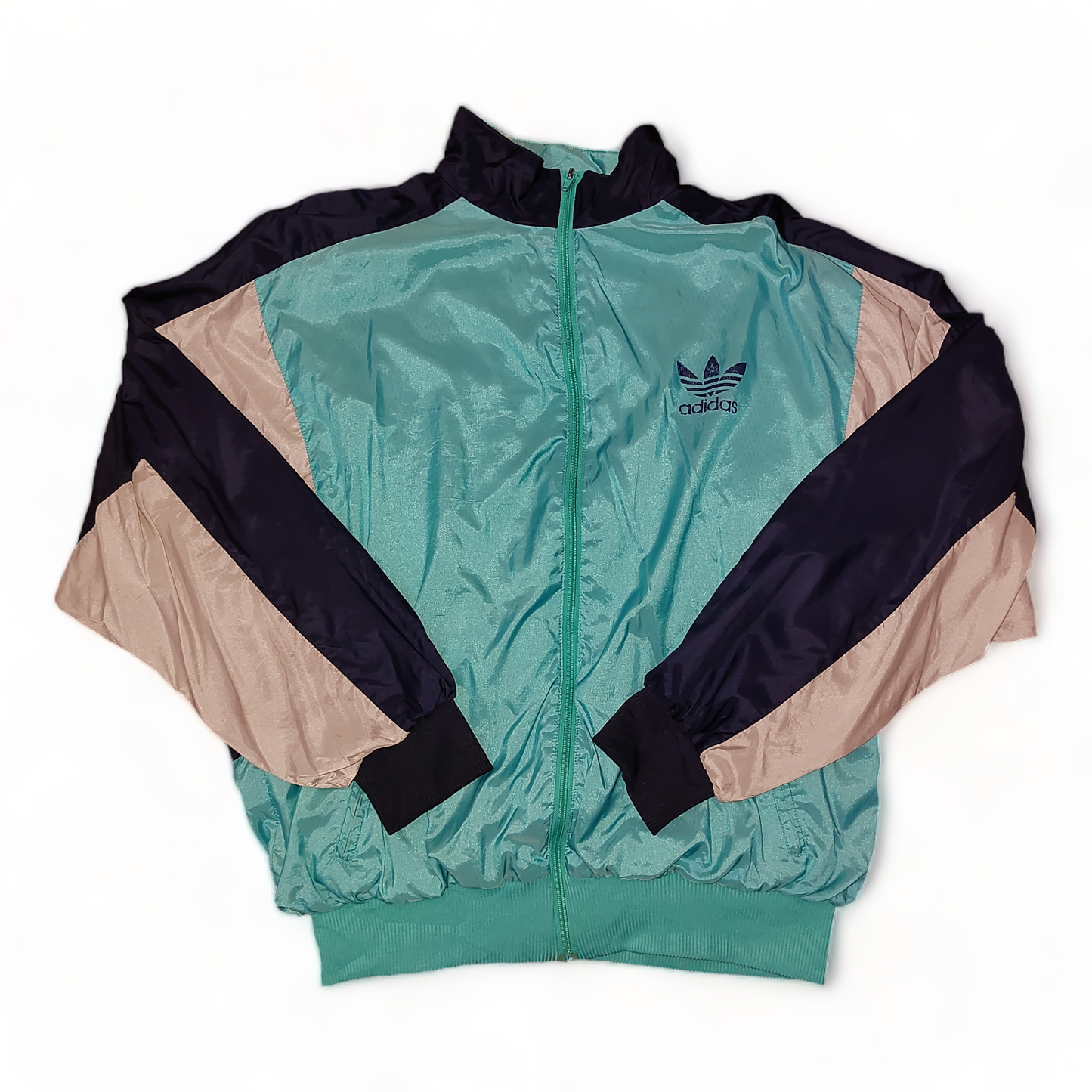 Adidas Windbreaker Women’s Size 7 Blue Baggy - Vintage 80s