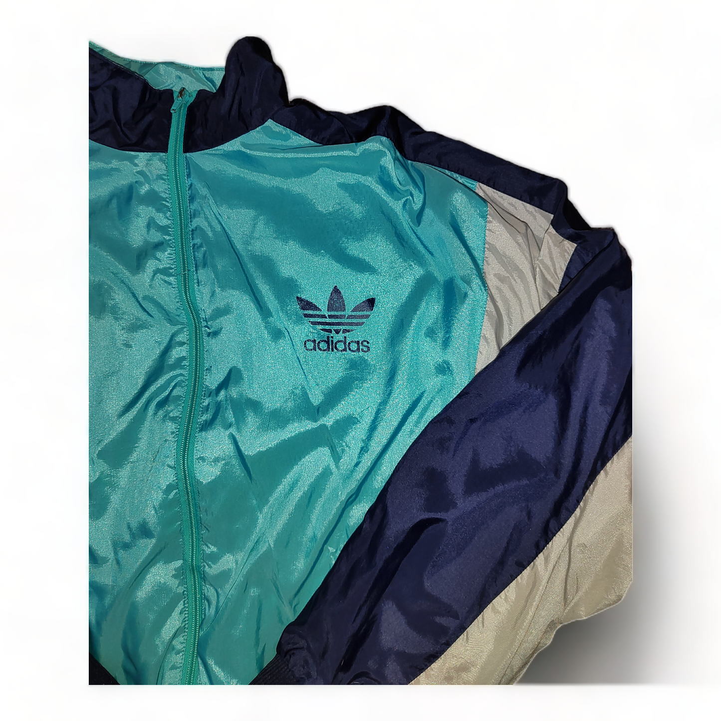 Adidas Windbreaker Women’s Size 7 Blue Baggy - Vintage 80s