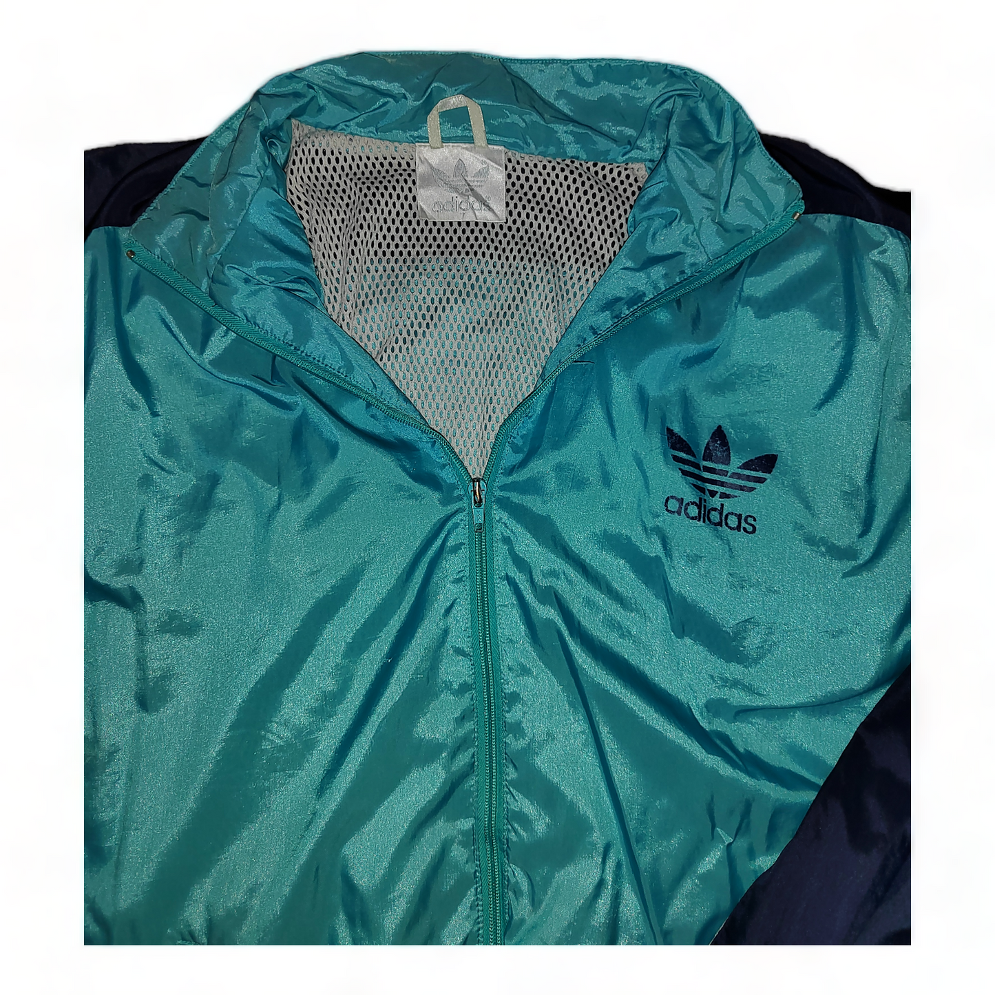 Adidas Windbreaker Women’s Size 7 Blue Baggy - Vintage 80s