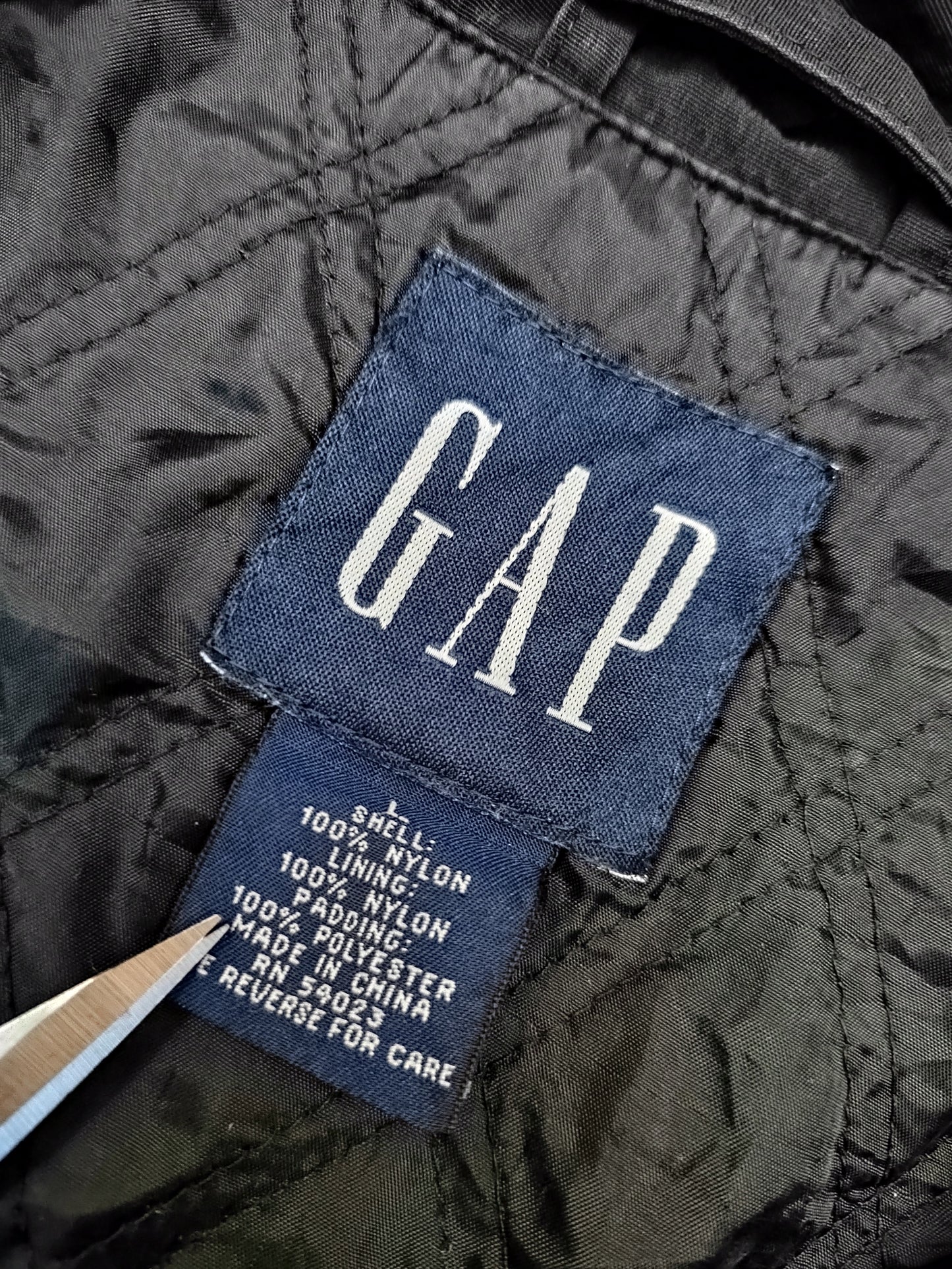 GAP Coat Mens Extra Large Black Zip Up XL