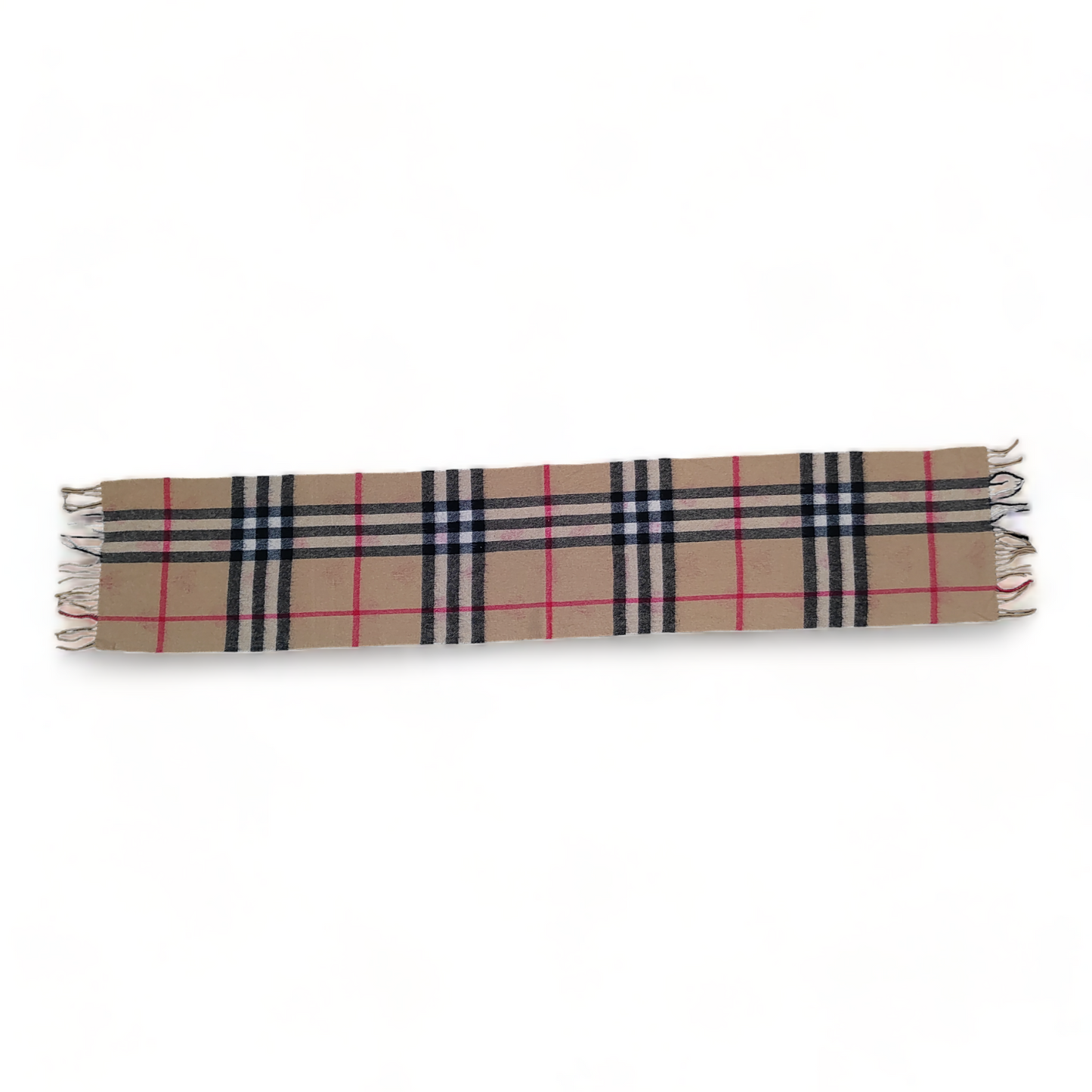 Burberry Heart Scarf, Nova Check Pattern Beige Scarf 100% Cashmere- SCOTLAND