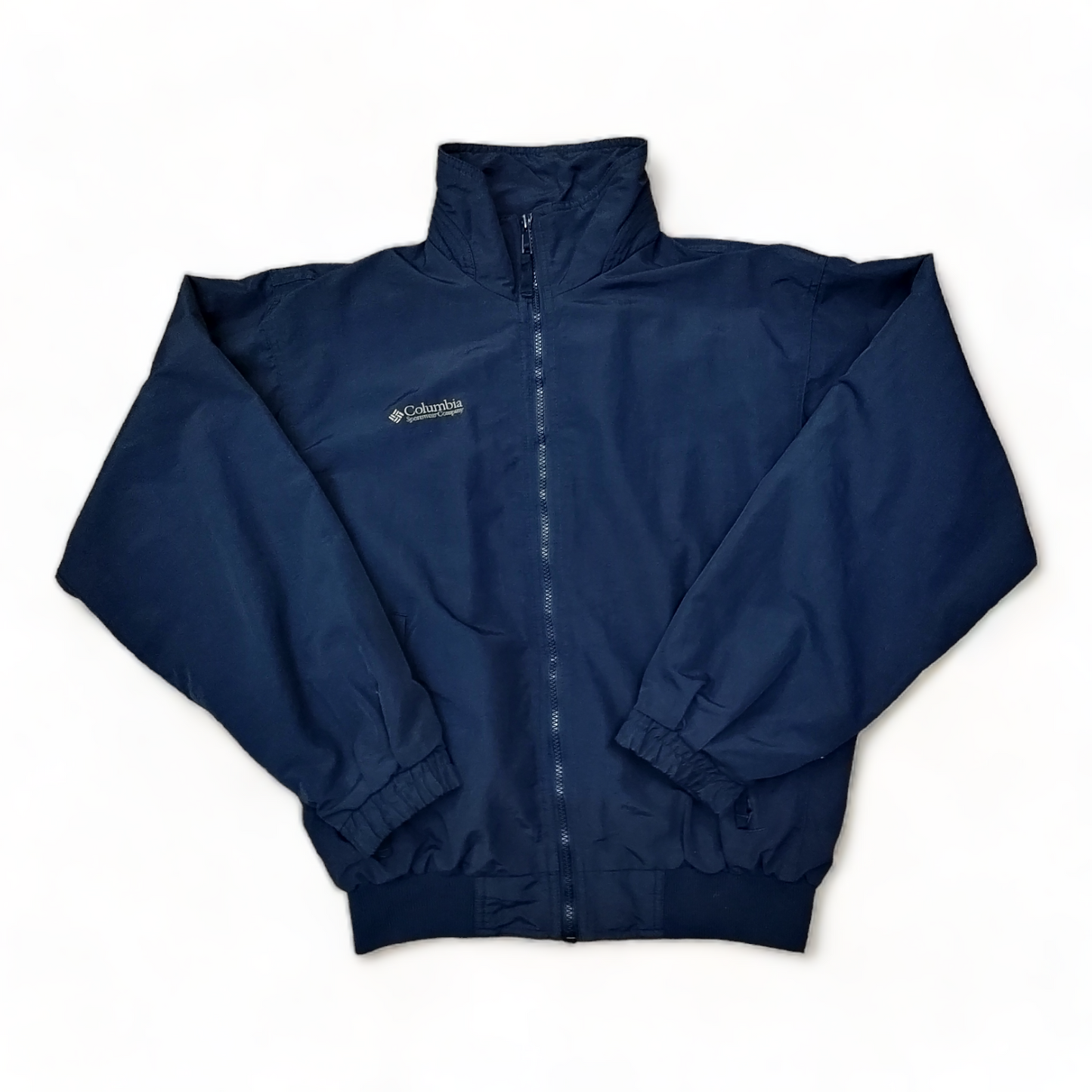 Columbia Bomber Jacket Mens Small Blue Waterproof