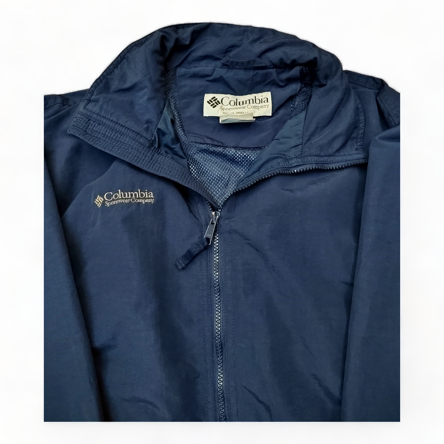 Columbia Bomber Jacket Mens Small Blue Waterproof