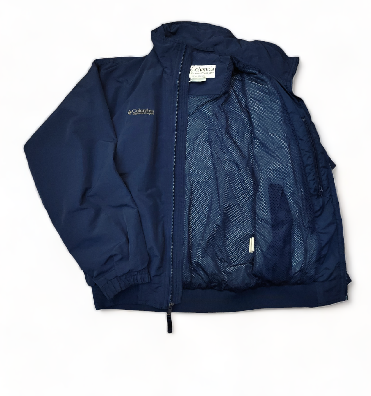 Columbia Bomber Jacket Mens Small Blue Waterproof