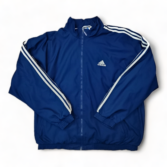 Adidas Windbreaker Mens XL Blue Zip Up Track Top