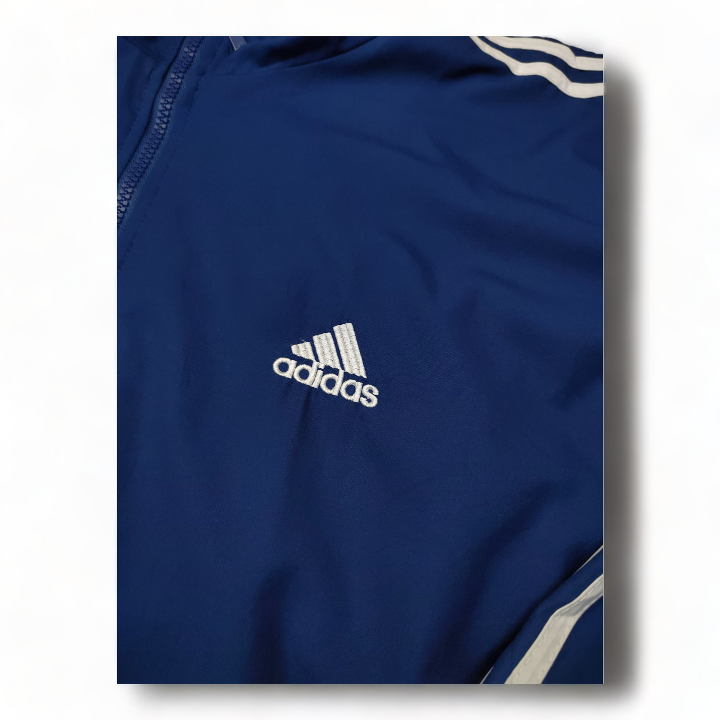 Adidas Windbreaker Mens XL Blue Zip Up Track Top