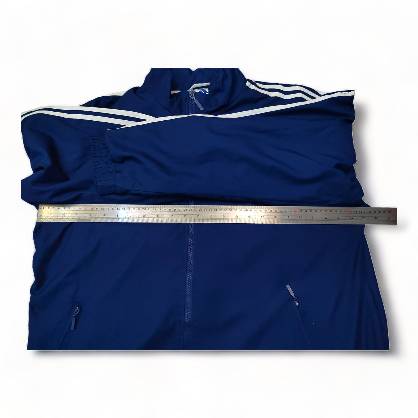 Adidas Windbreaker Mens XL Blue Zip Up Track Top