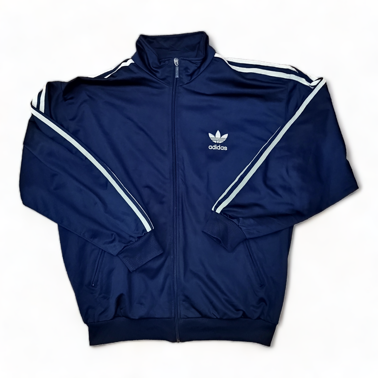 Adidas Track Top Mens Medium Blue Zip Up